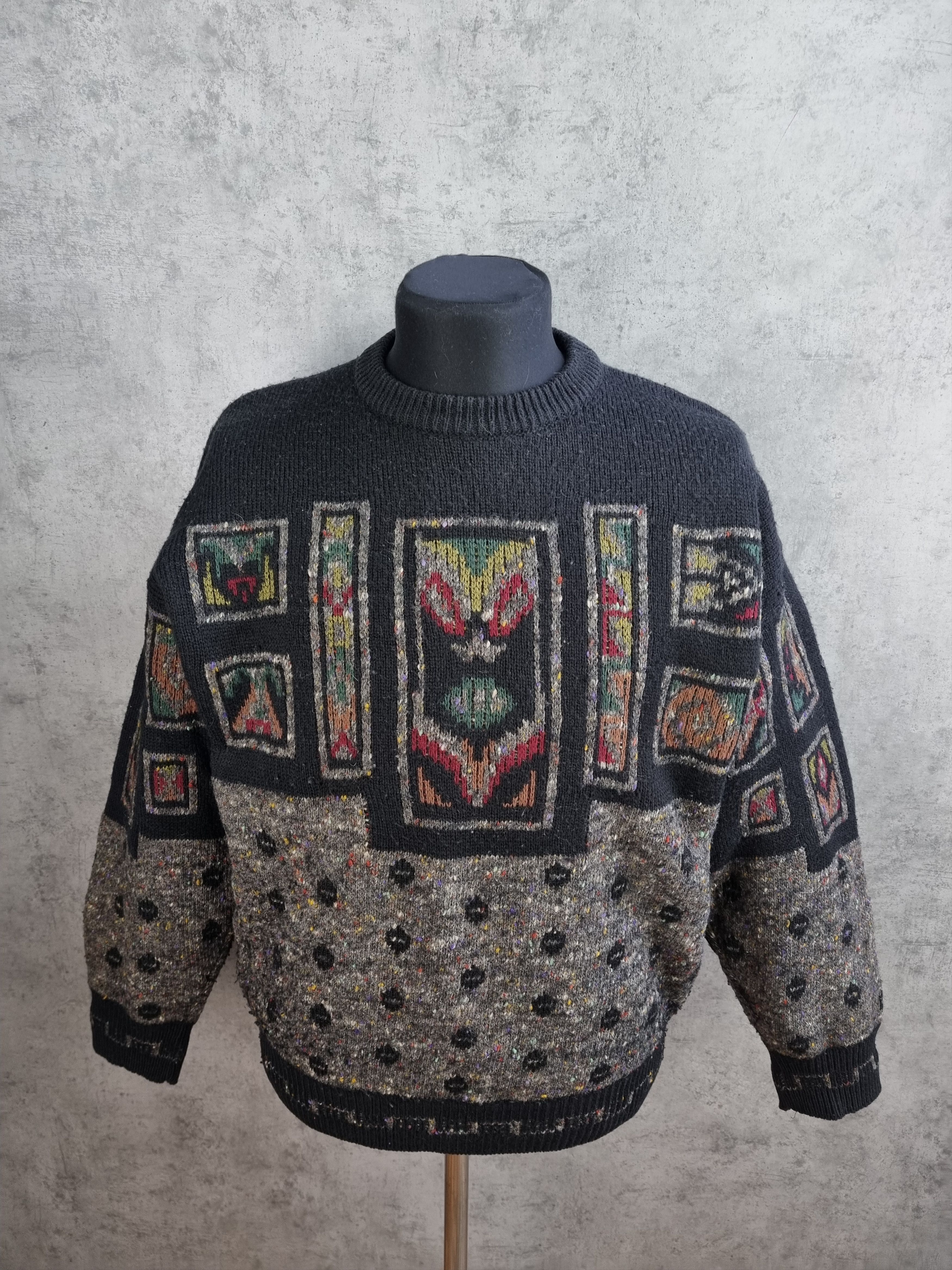 Hugo Boss 90s Rare HUGO BOSS Creation Wool Knitted Sweater Size US L / EU 52-54 / 3 - 2 Thumbnail