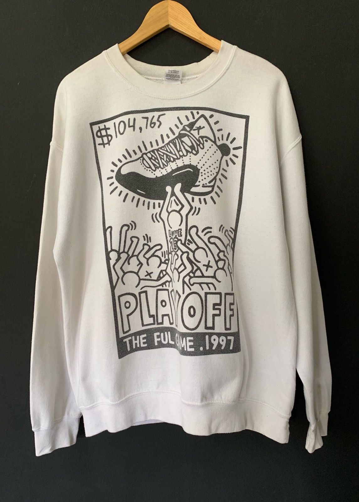 Jean-Michel Basquiat × Keith Haring RARE ‼️ Vintage 90s Andy Warhol K.Haring Pop Art Sweatshirts Size US L / EU 52-54 / 3 - 1 Thumbnail