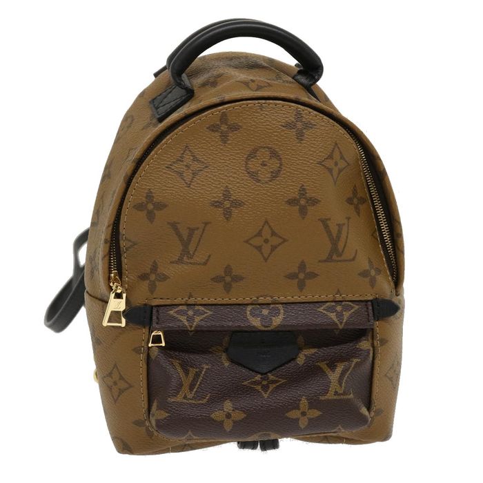 3ad3673] Auth Louis Vuitton Rucksack Monogram Mini Montsouris