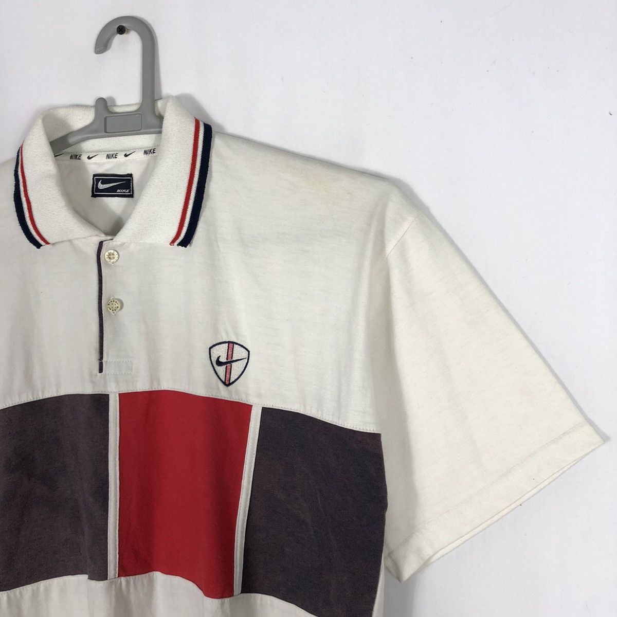 Nike × Vintage Vintage 90s Nike Tri Colour Polos Shirts Size US L / EU 52-54 / 3 - 5 Thumbnail