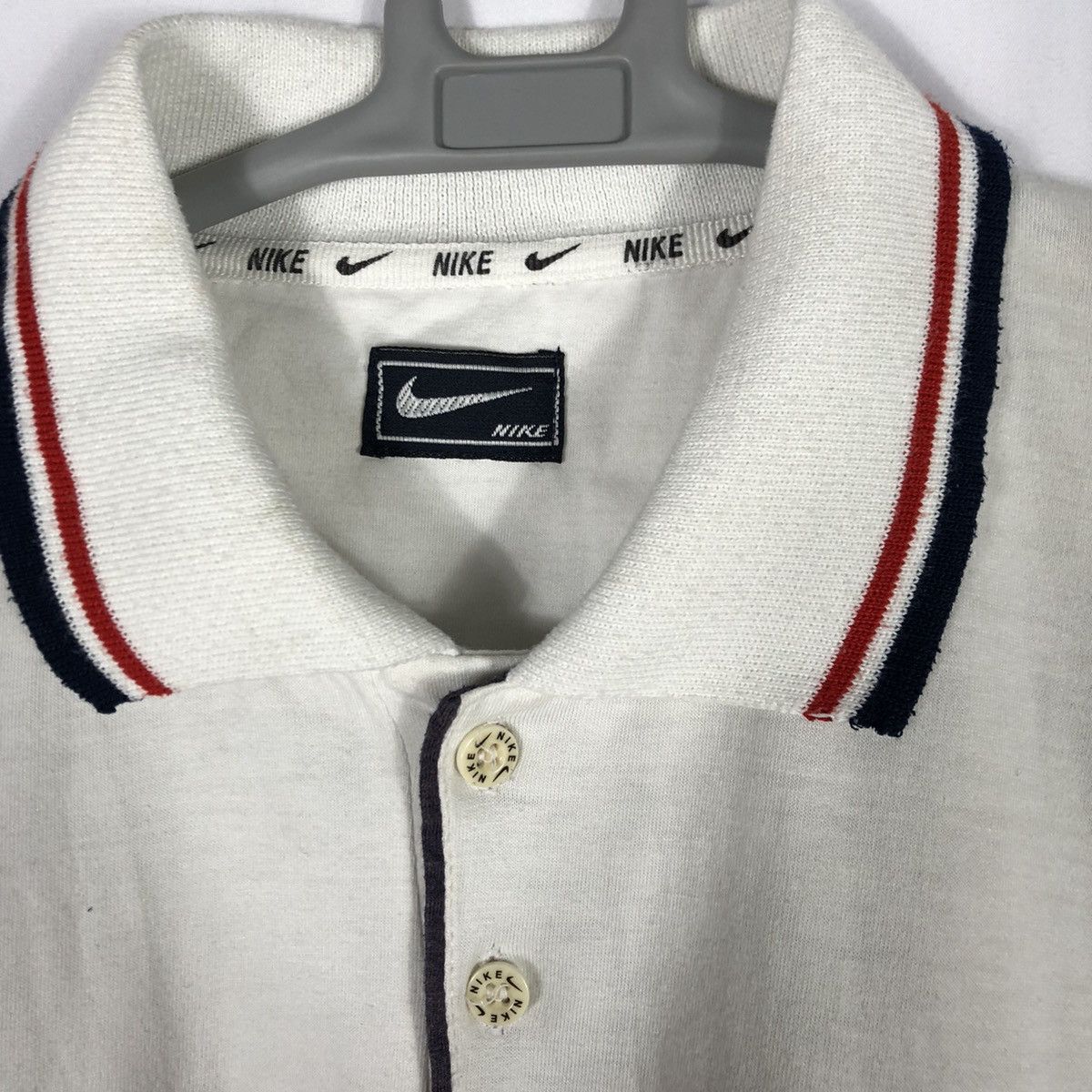 Nike × Vintage Vintage 90s Nike Tri Colour Polos Shirts Size US L / EU 52-54 / 3 - 13 Thumbnail