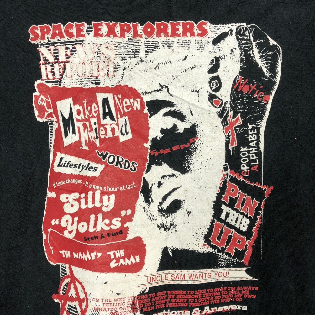 Japanese Brand × Vintage 🔥Rare🔥🇯🇵Dangerous Warning Poster Punk Anarchy Sedi Chaos Tee Size US M / EU 48-50 / 2 - 4 Thumbnail