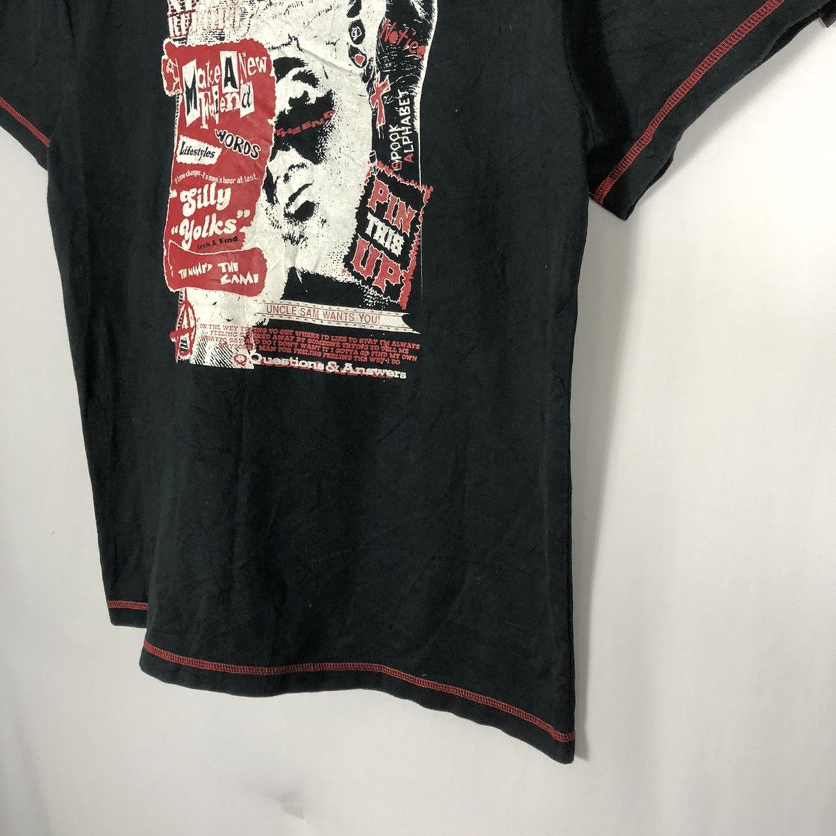Japanese Brand × Vintage 🔥Rare🔥🇯🇵Dangerous Warning Poster Punk Anarchy Sedi Chaos Tee Size US M / EU 48-50 / 2 - 11 Thumbnail