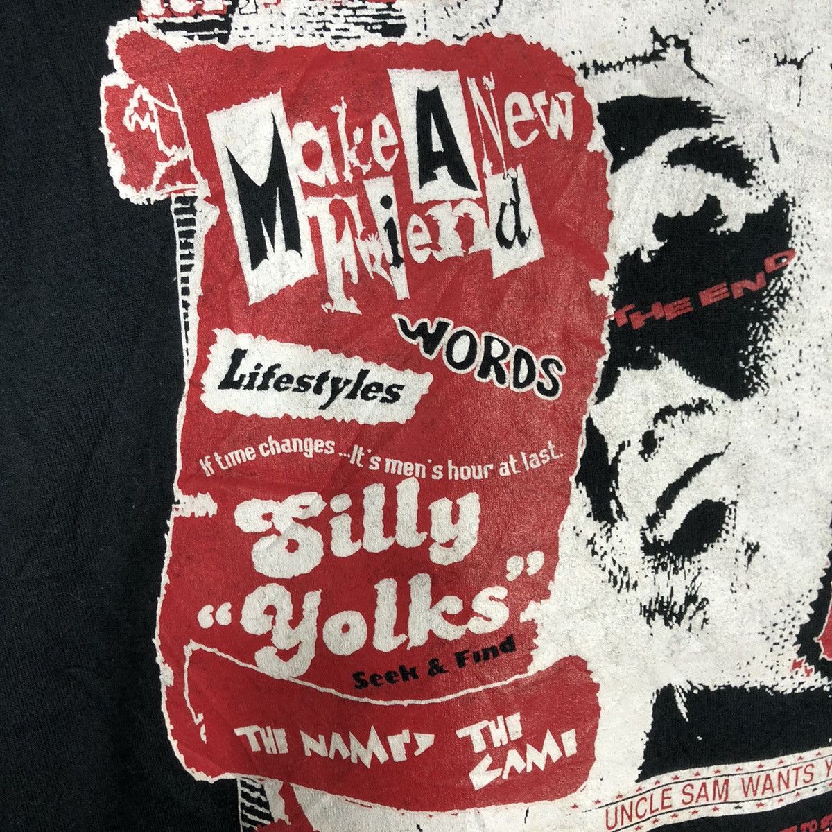 Japanese Brand × Vintage 🔥Rare🔥🇯🇵Dangerous Warning Poster Punk Anarchy Sedi Chaos Tee Size US M / EU 48-50 / 2 - 5 Thumbnail