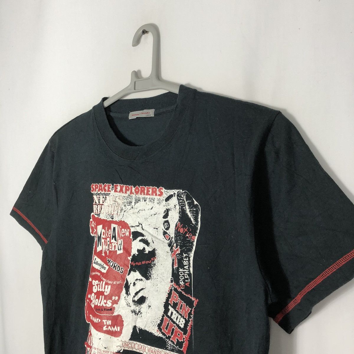 Japanese Brand × Vintage 🔥Rare🔥🇯🇵Dangerous Warning Poster Punk Anarchy Sedi Chaos Tee Size US M / EU 48-50 / 2 - 10 Thumbnail