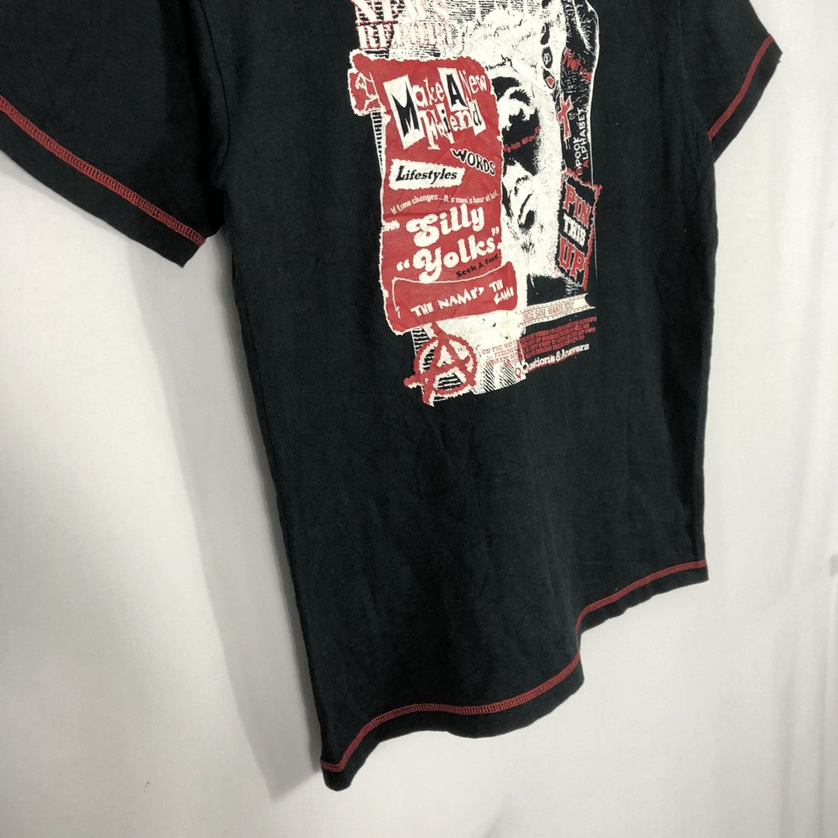 Japanese Brand × Vintage 🔥Rare🔥🇯🇵Dangerous Warning Poster Punk Anarchy Sedi Chaos Tee Size US M / EU 48-50 / 2 - 13 Thumbnail