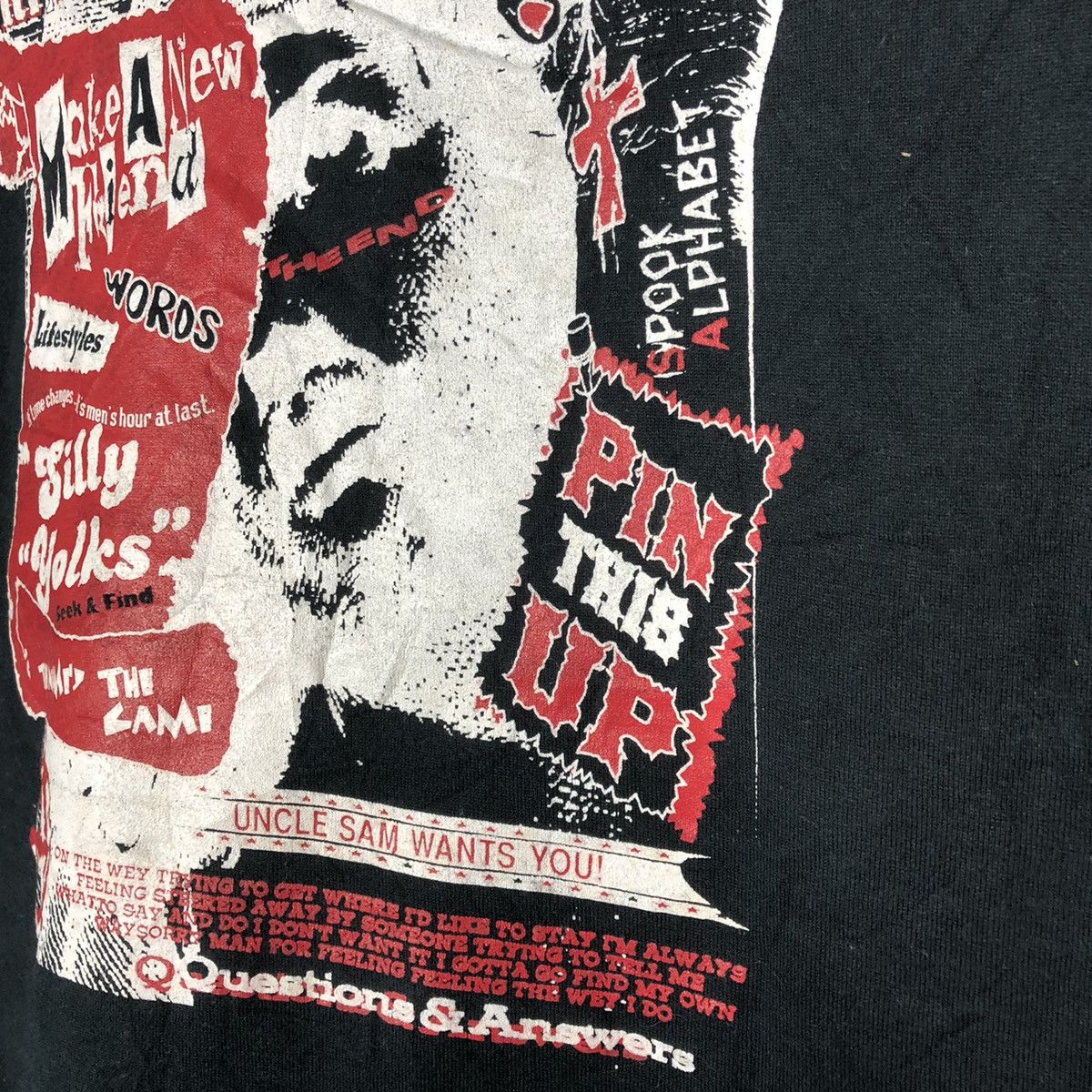 Japanese Brand × Vintage 🔥Rare🔥🇯🇵Dangerous Warning Poster Punk Anarchy Sedi Chaos Tee Size US M / EU 48-50 / 2 - 6 Thumbnail
