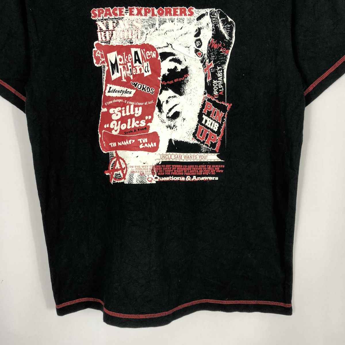Japanese Brand × Vintage 🔥Rare🔥🇯🇵Dangerous Warning Poster Punk Anarchy Sedi Chaos Tee Size US M / EU 48-50 / 2 - 3 Thumbnail