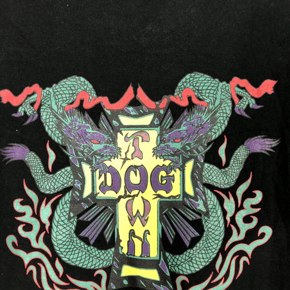Dogtown × Japanese Brand × Vintage 🔥Sick🔥90s Dogtown Big Dragon Raptees Design Promo Skate Tee Size US L / EU 52-54 / 3 - 3 Thumbnail