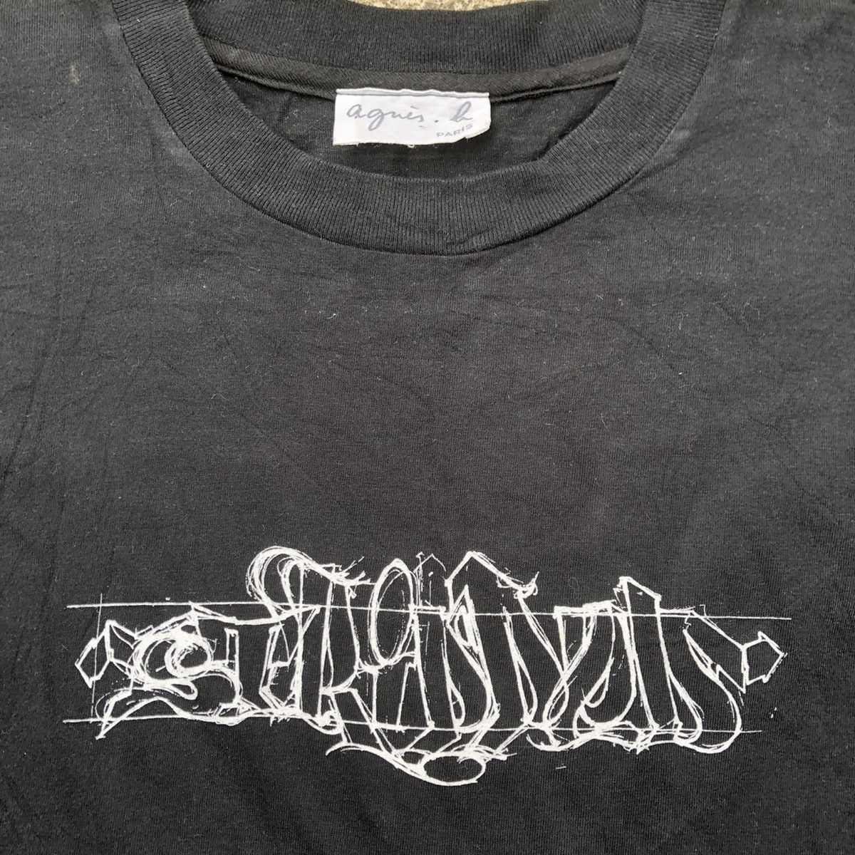 Designer × Vintage × agnes b. 🔥Rare🔥Vintage 90s Agnes B. Multiples Signature Fashion Tee Size US XS / EU 42 / 0 - 3 Thumbnail