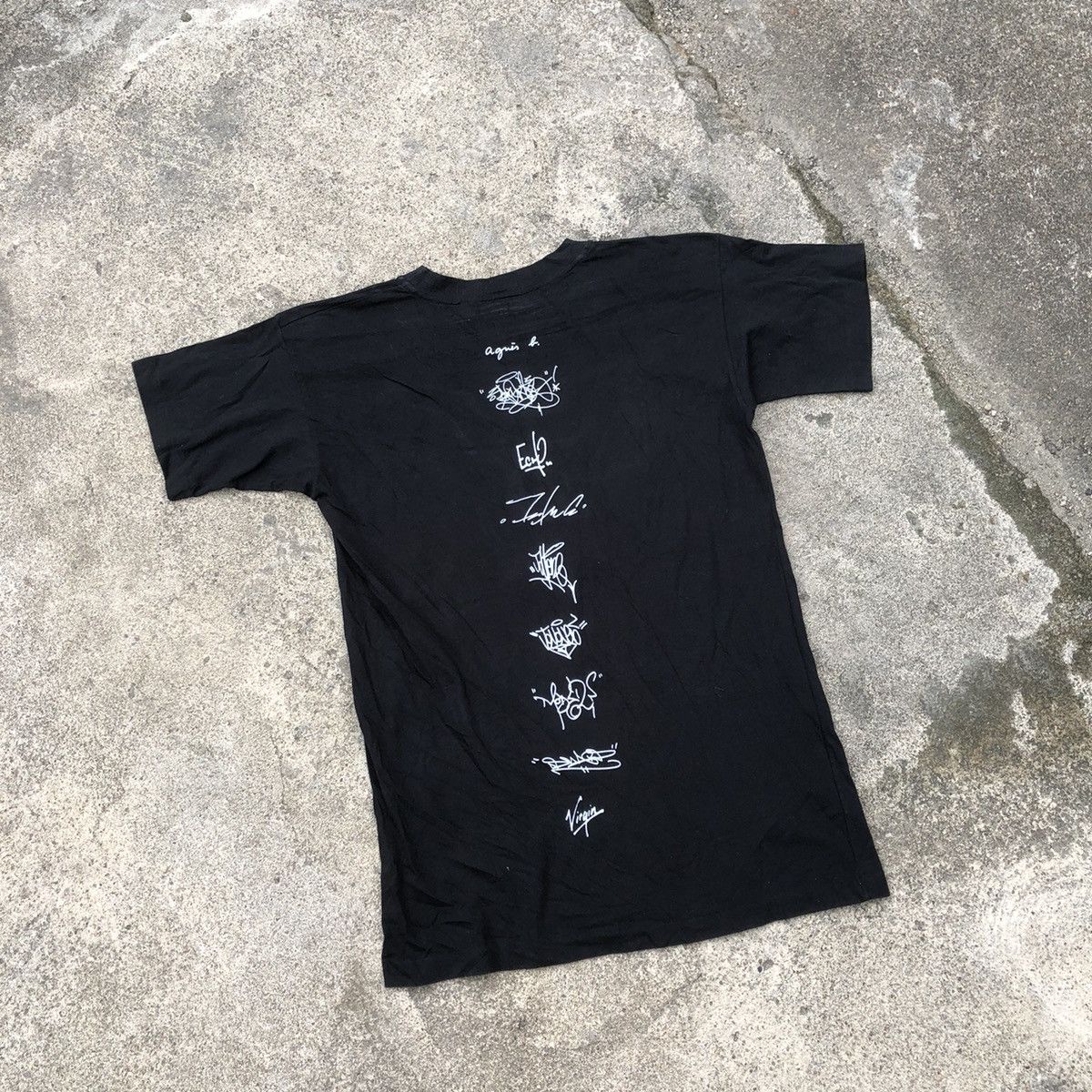 Designer × Vintage × agnes b. 🔥Rare🔥Vintage 90s Agnes B. Multiples Signature Fashion Tee Size US XS / EU 42 / 0 - 4 Thumbnail