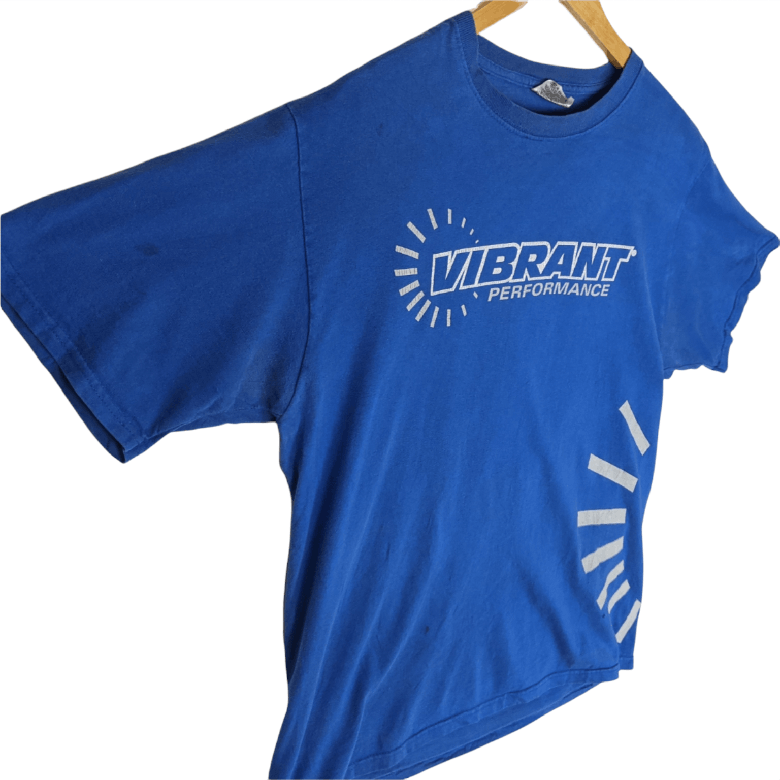 Fruit Of The Loom Vintage 90's VIBRANT Perfomance Fuse Big Logo T-Shirt Size US L / EU 52-54 / 3 - 3 Thumbnail