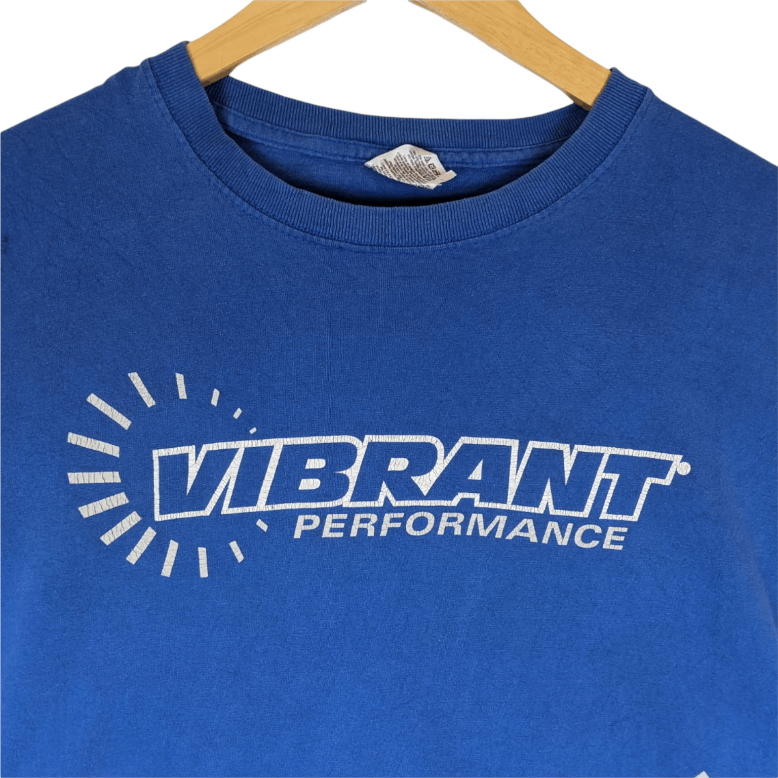 Fruit Of The Loom Vintage 90's VIBRANT Perfomance Fuse Big Logo T-Shirt Size US L / EU 52-54 / 3 - 4 Thumbnail