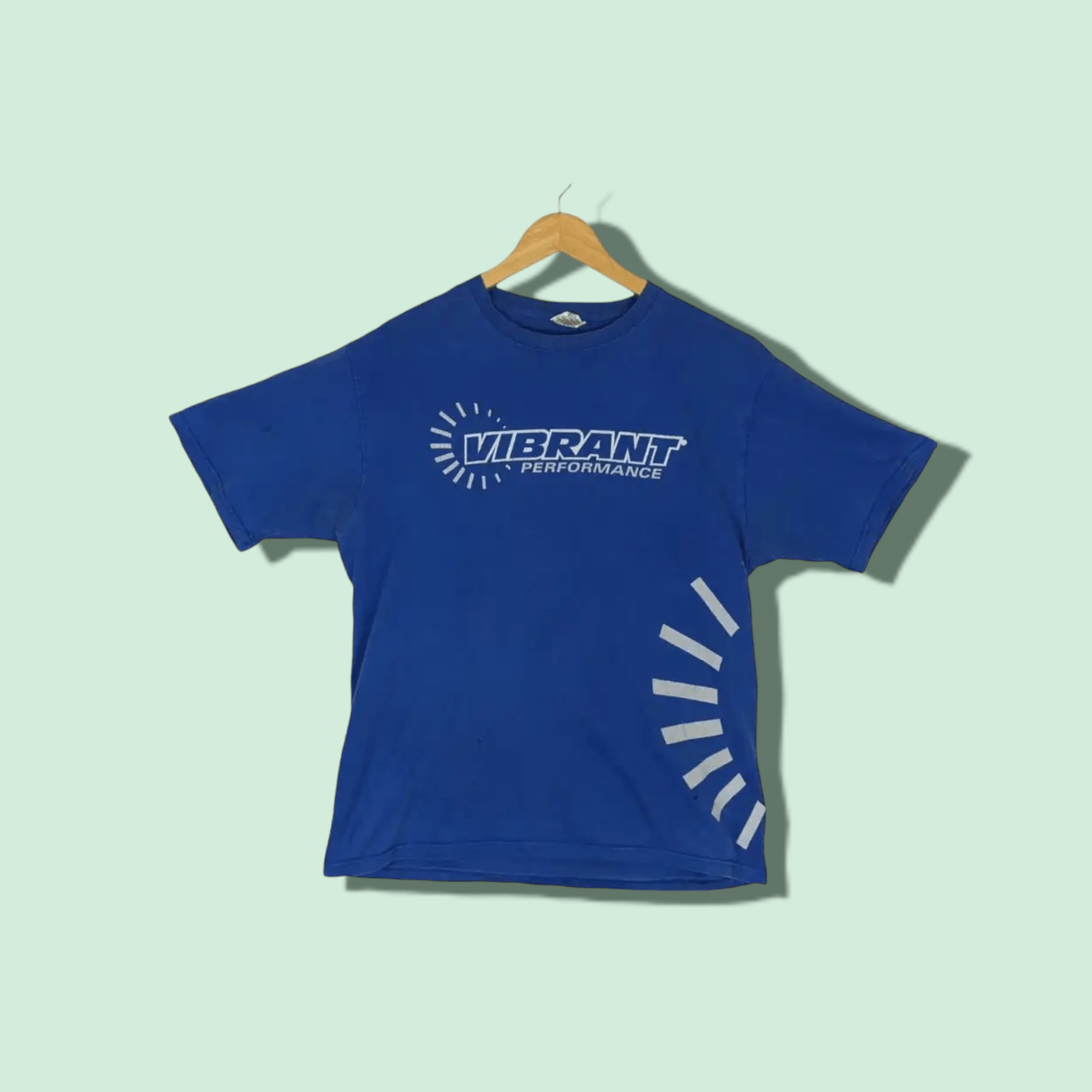 Fruit Of The Loom Vintage 90's VIBRANT Perfomance Fuse Big Logo T-Shirt Size US L / EU 52-54 / 3 - 1 Thumbnail