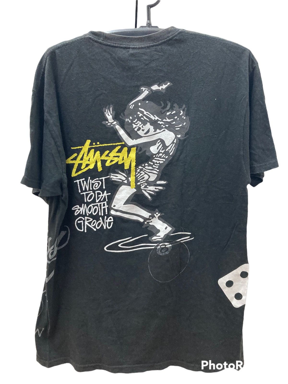 image of Vintage Stussy N4 Tshirt in Black, Men's (Size Large)