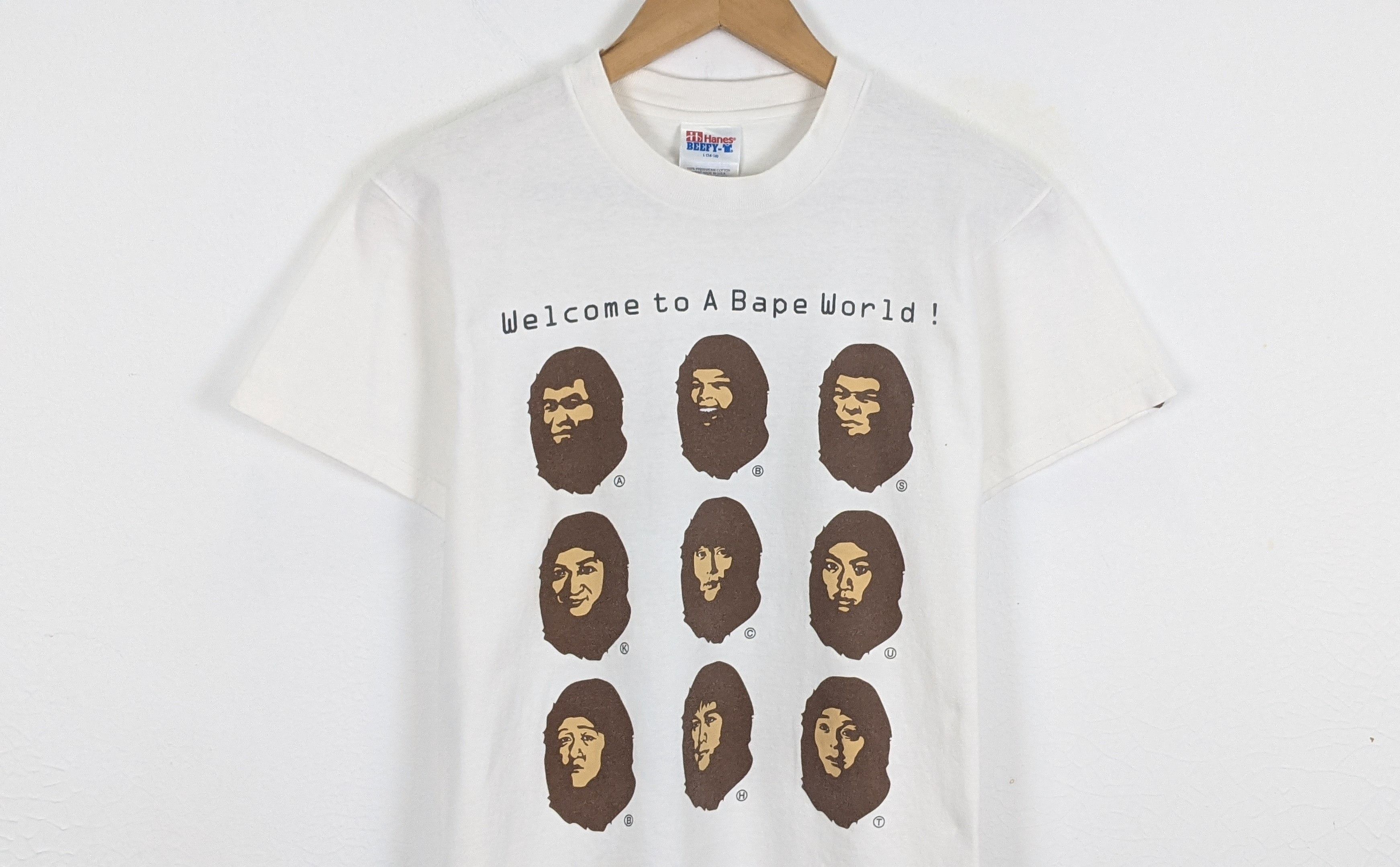 Bape Vintage 90s A Bathing Ape Welcome to Bape World Shirt | Grailed