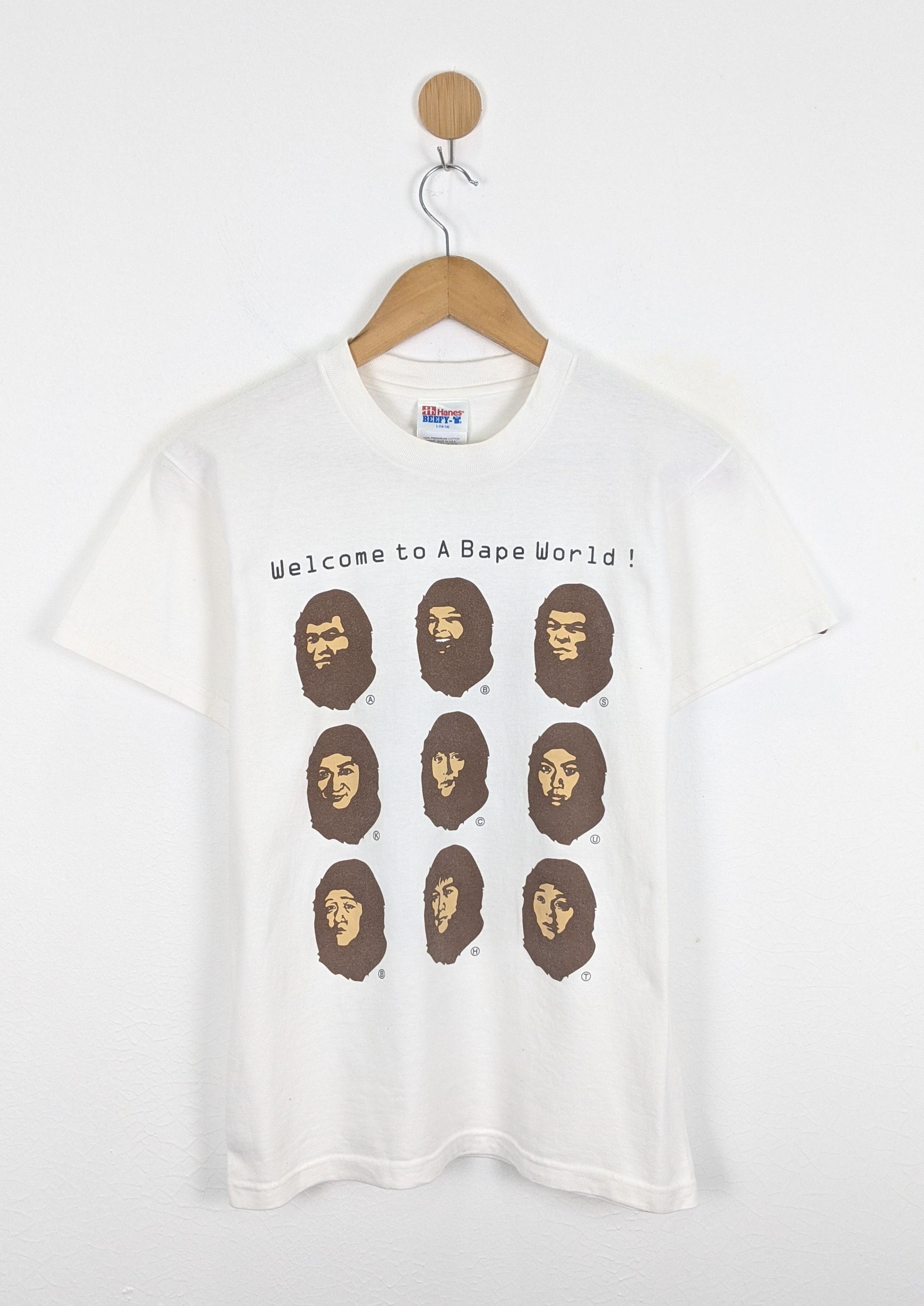 Bape Vintage 90s A Bathing Ape Welcome to Bape World Shirt | Grailed