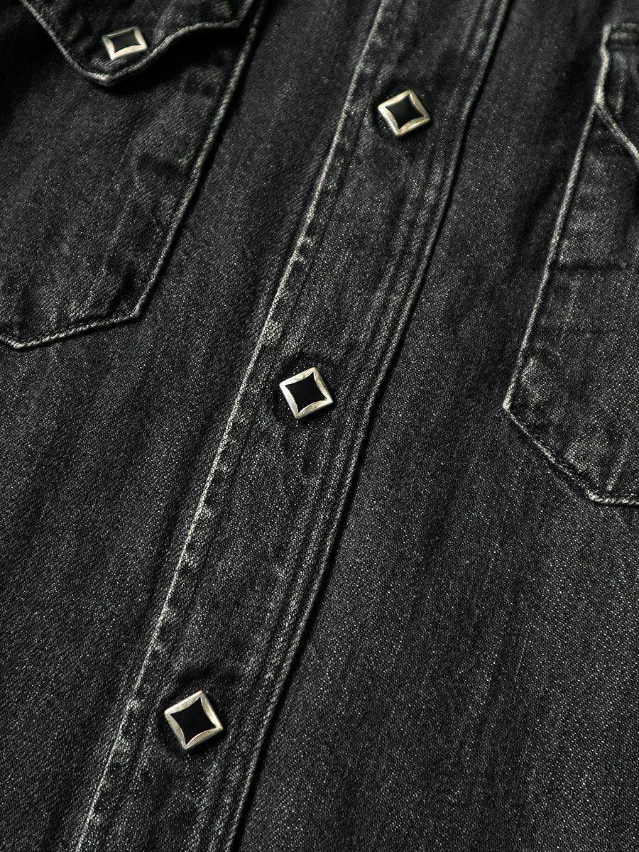 Kapital Kapital 8oz Black Denim Studs Remake Western Shirt Size US XXL / EU 58 / 5 - 7 Thumbnail