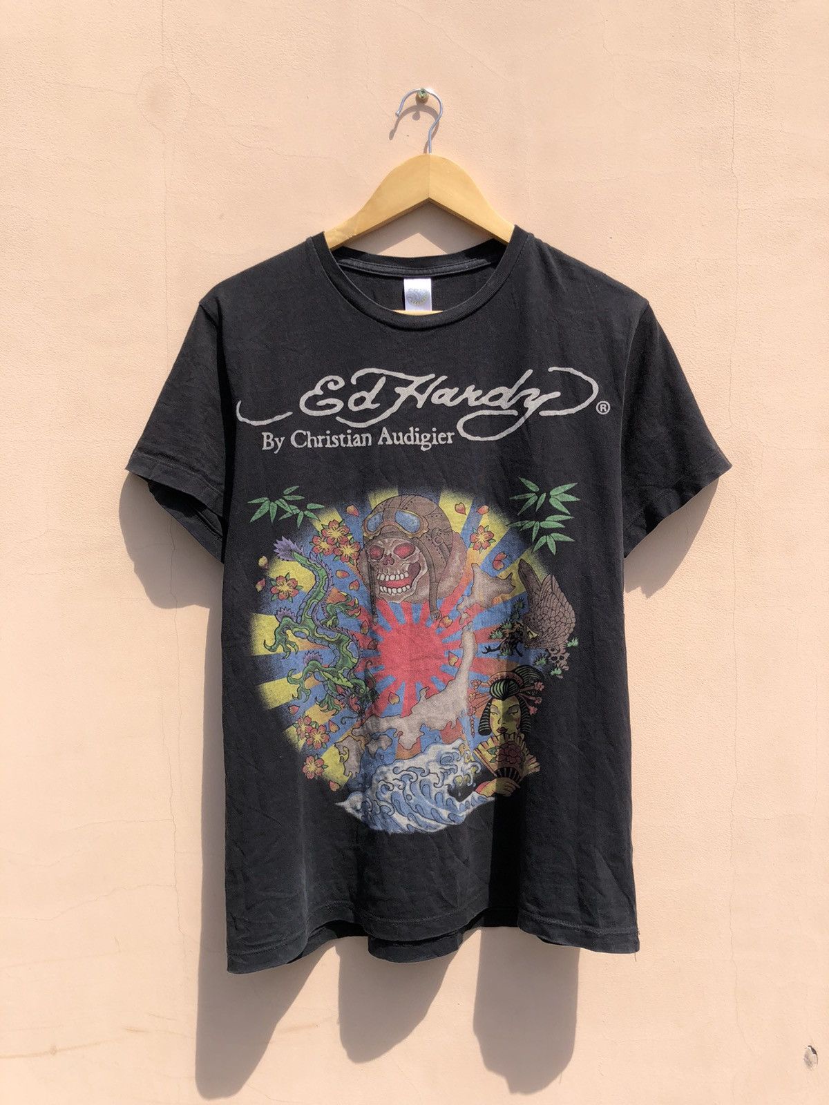 Christian Audigier Ed Hardy Christian Audigier Japanese Style Skull Black Tee Size US M / EU 48-50 / 2 - 1 Thumbnail