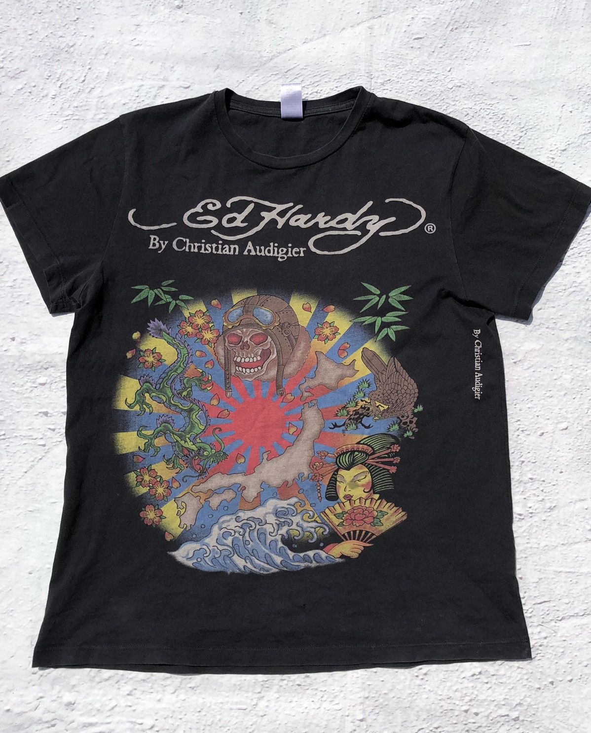 Christian Audigier Ed Hardy Christian Audigier Japanese Style Skull Black Tee Size US M / EU 48-50 / 2 - 3 Thumbnail