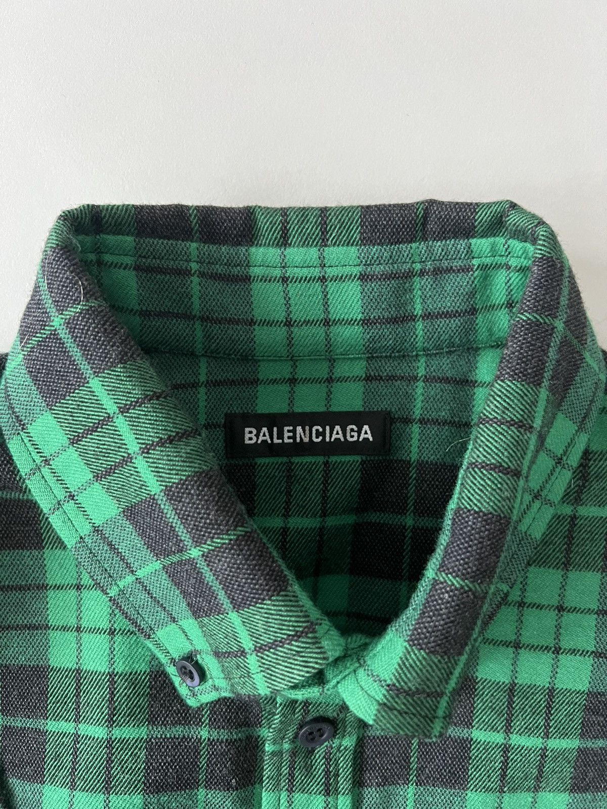 Balenciaga Balenciaga Plaid Short-Sleeve Flannel Shirt Size US M / EU 48-50 / 2 - 4 Thumbnail