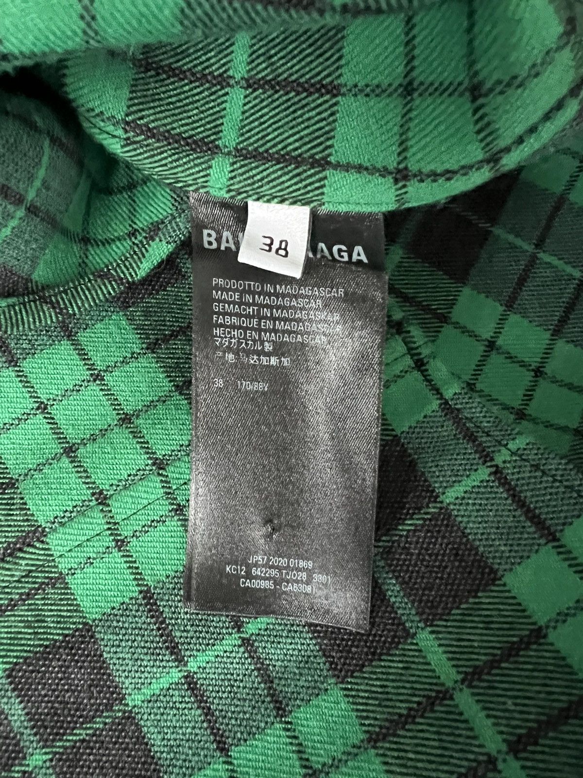 Balenciaga Balenciaga Plaid Short-Sleeve Flannel Shirt Size US M / EU 48-50 / 2 - 6 Thumbnail