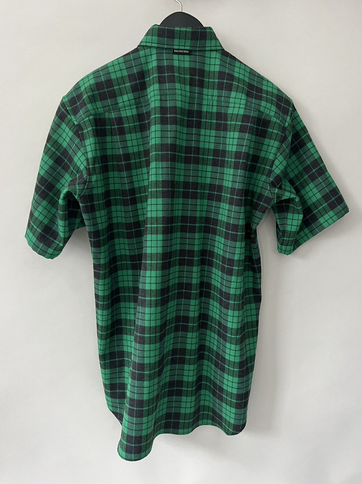 Balenciaga Balenciaga Plaid Short-Sleeve Flannel Shirt Size US M / EU 48-50 / 2 - 1 Thumbnail