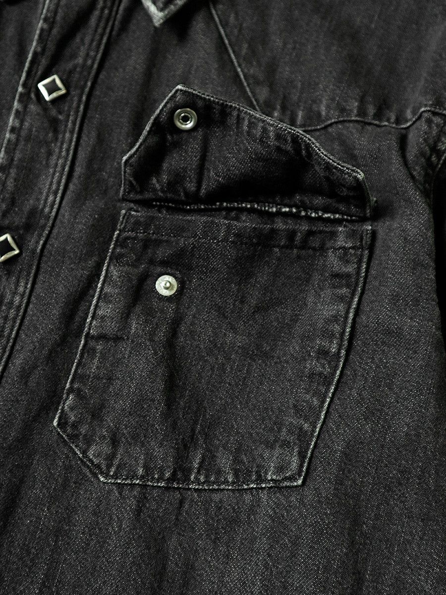 Kapital Kapital 8oz Black Denim Studs Remake Western Shirt Size US M / EU 48-50 / 2 - 6 Thumbnail