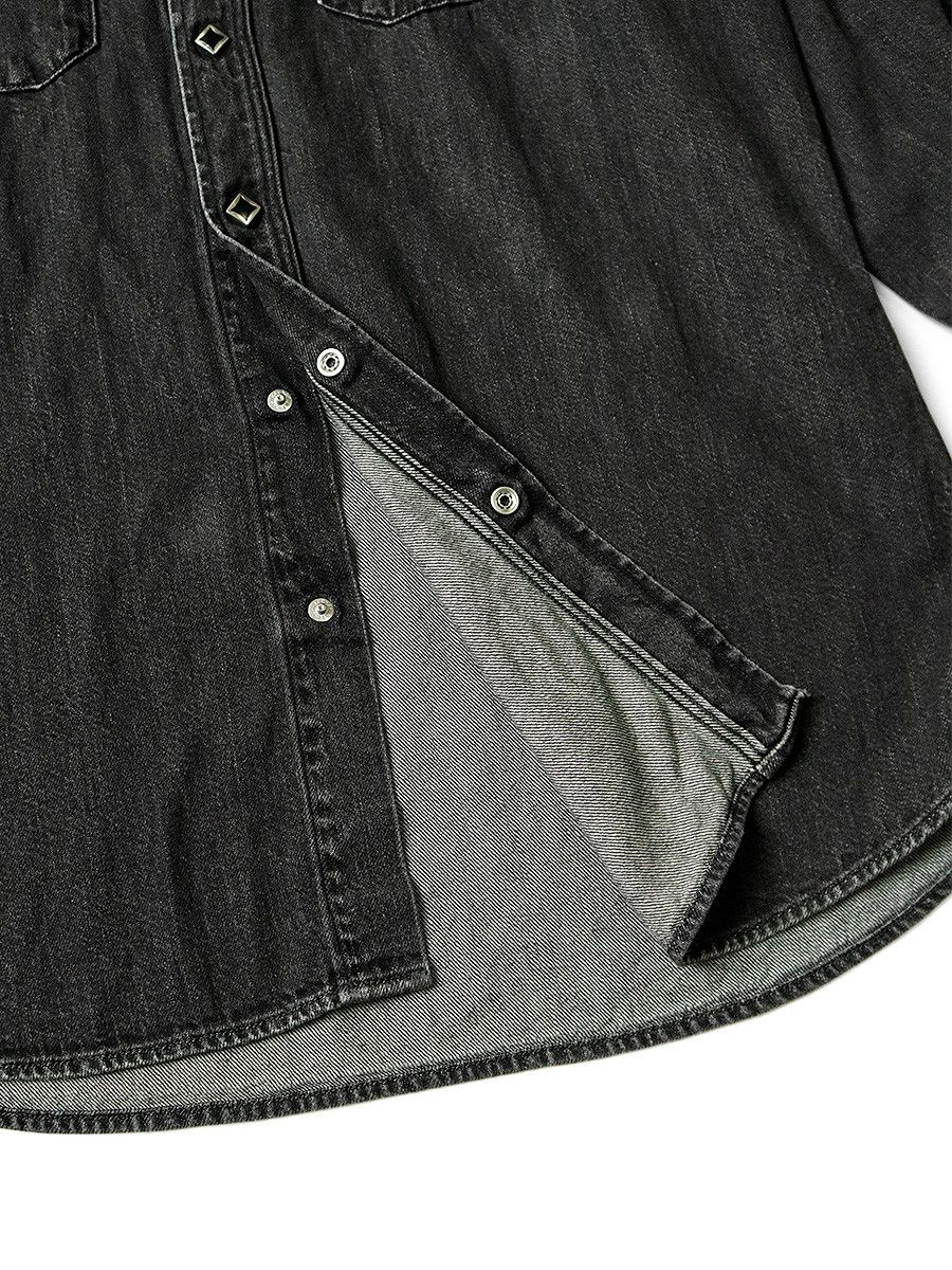 Kapital Kapital 8oz Black Denim Studs Remake Western Shirt Size US M / EU 48-50 / 2 - 10 Thumbnail