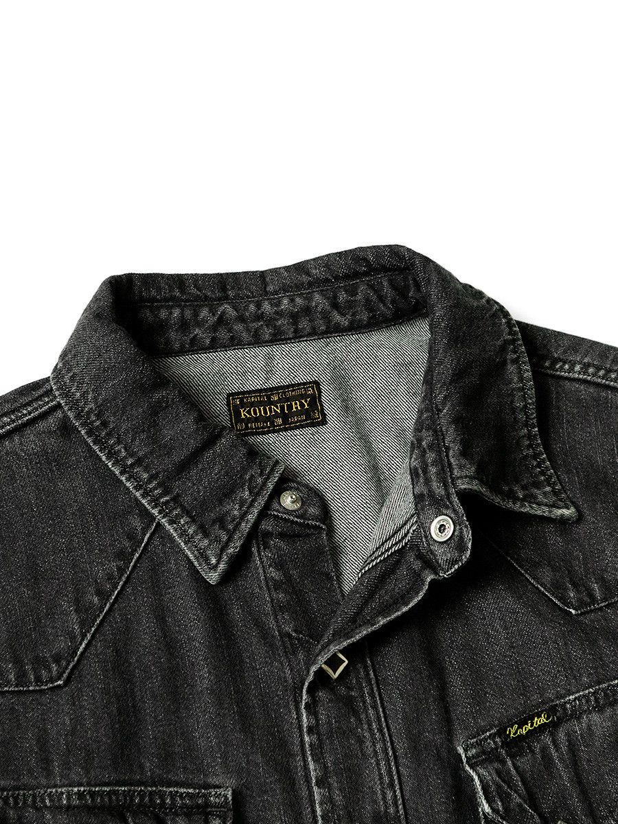 Kapital Kapital 8oz Black Denim Studs Remake Western Shirt Size US M / EU 48-50 / 2 - 5 Thumbnail