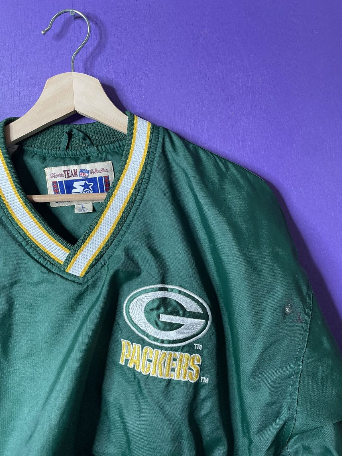 NFL × Starter × Vintage Vintage Starter Reggie white Green Bay packers windbreaker Size US L / EU 52-54 / 3 - 3 Thumbnail