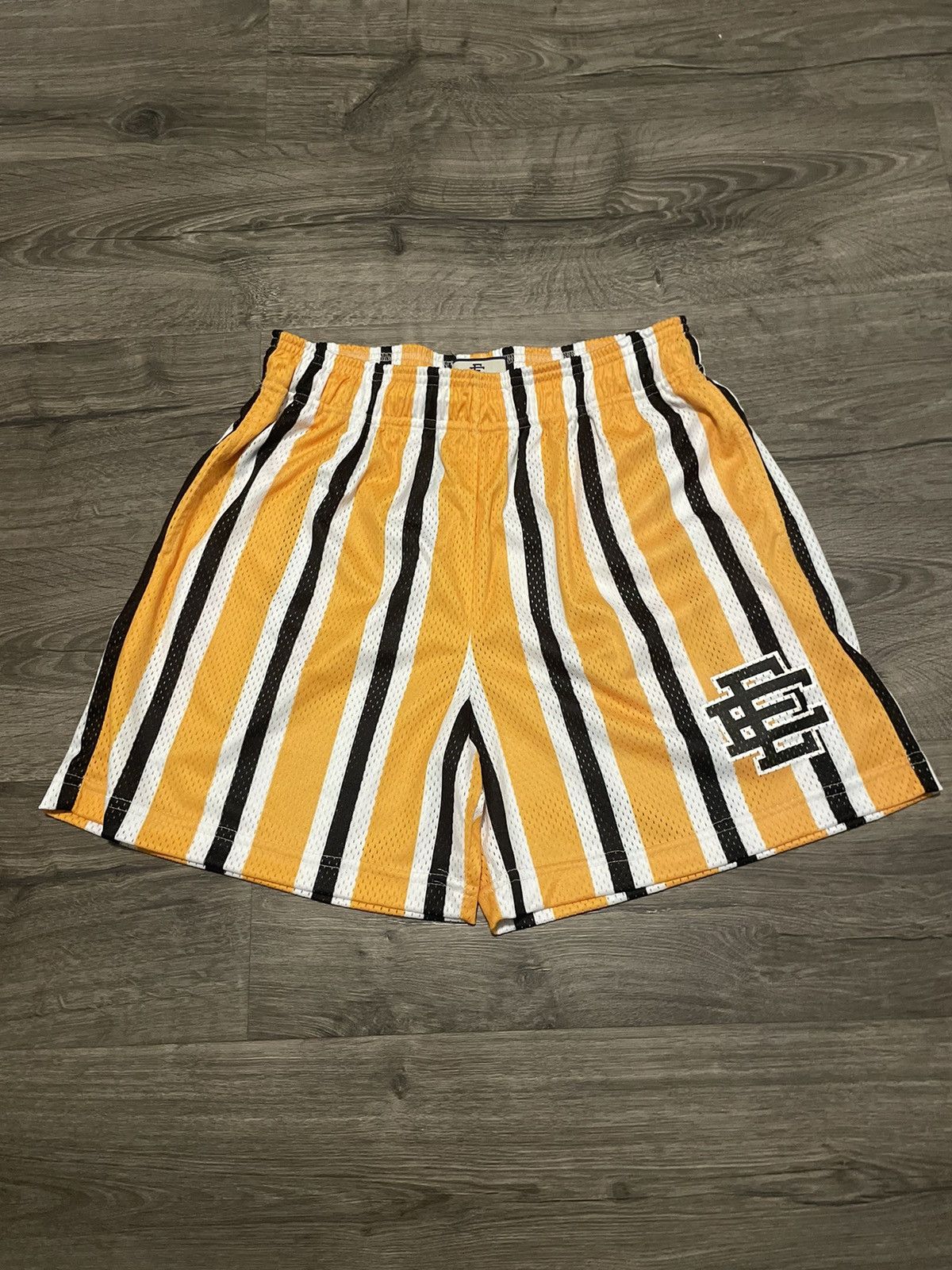 Eric Emanuel Eric Emanuel Yellow Black Stripe EE Shorts Size US 34 / EU 50 - 1 Thumbnail