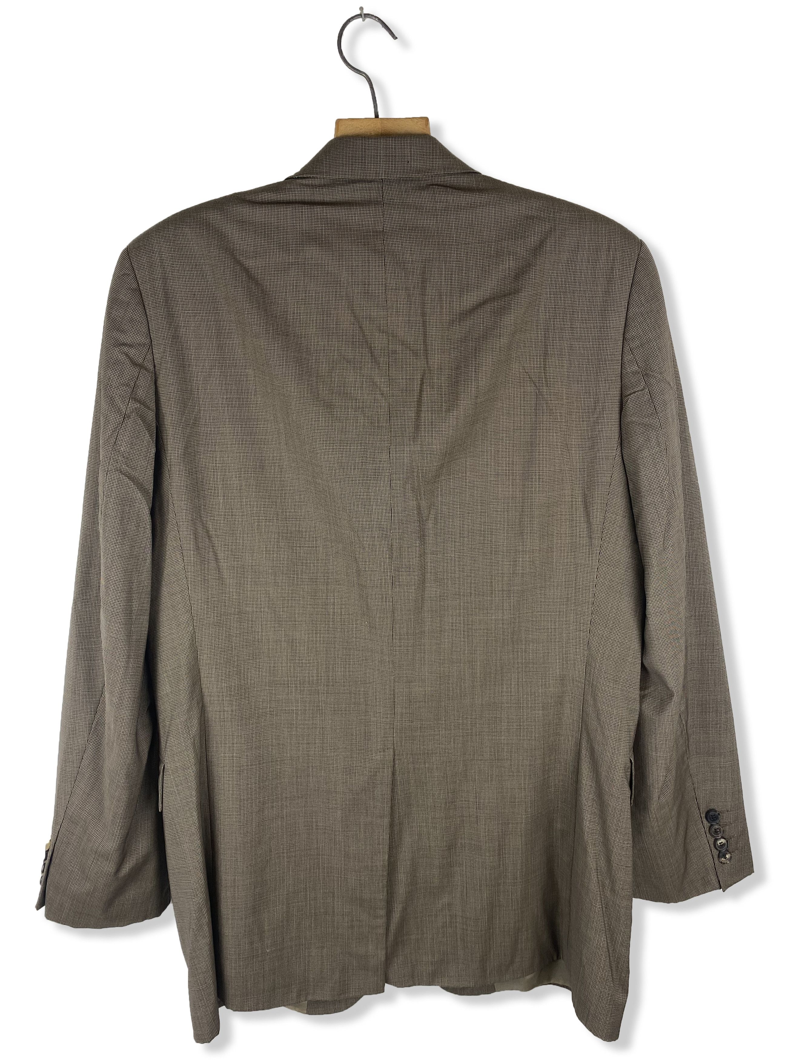 Hugo Boss 90s Vintage HUGO BOSS Brown Blazer M294 Size 54R - 9 Thumbnail