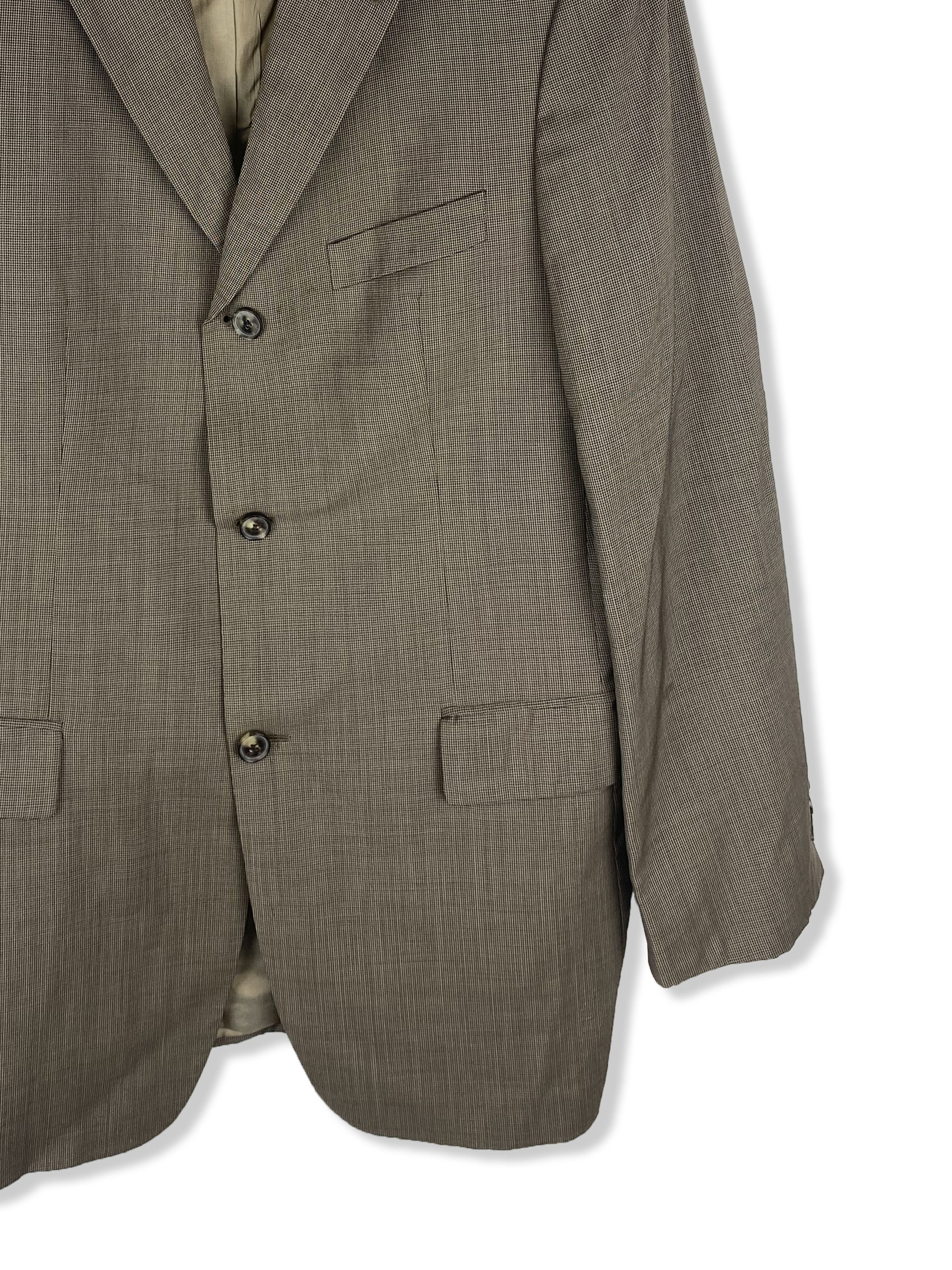 Hugo Boss 90s Vintage HUGO BOSS Brown Blazer M294 Size 54R - 2 Thumbnail