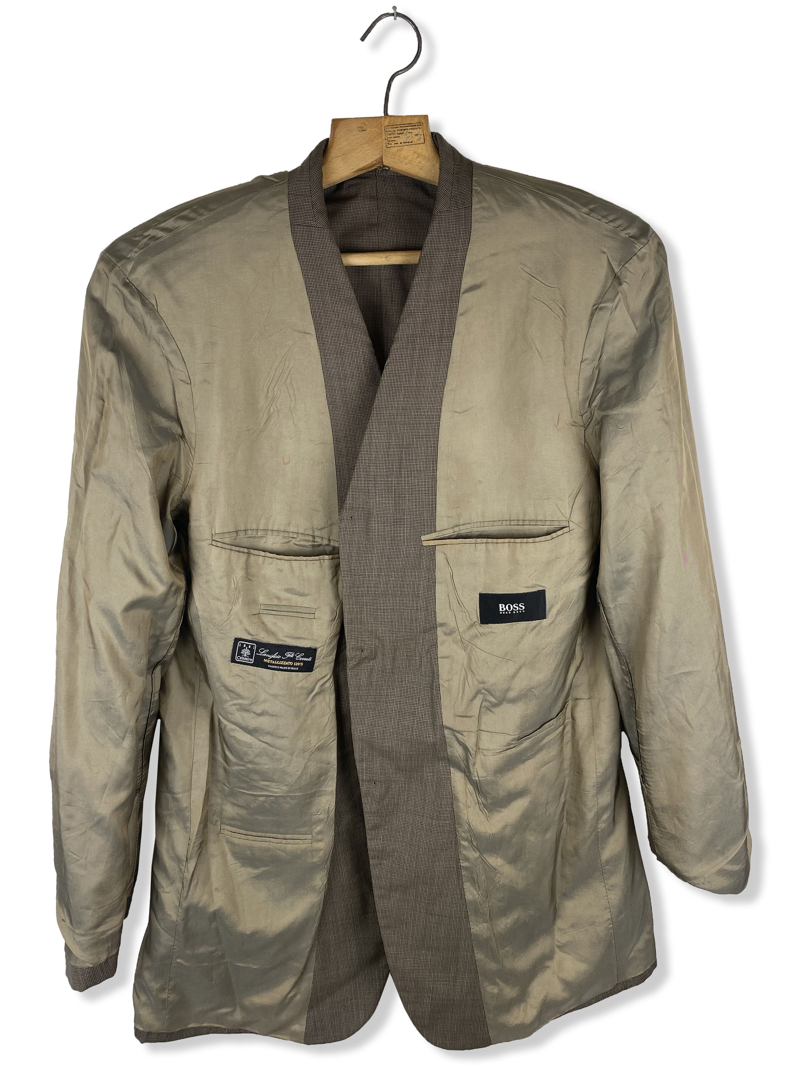 Hugo Boss 90s Vintage HUGO BOSS Brown Blazer M294 Size 54R - 10 Thumbnail