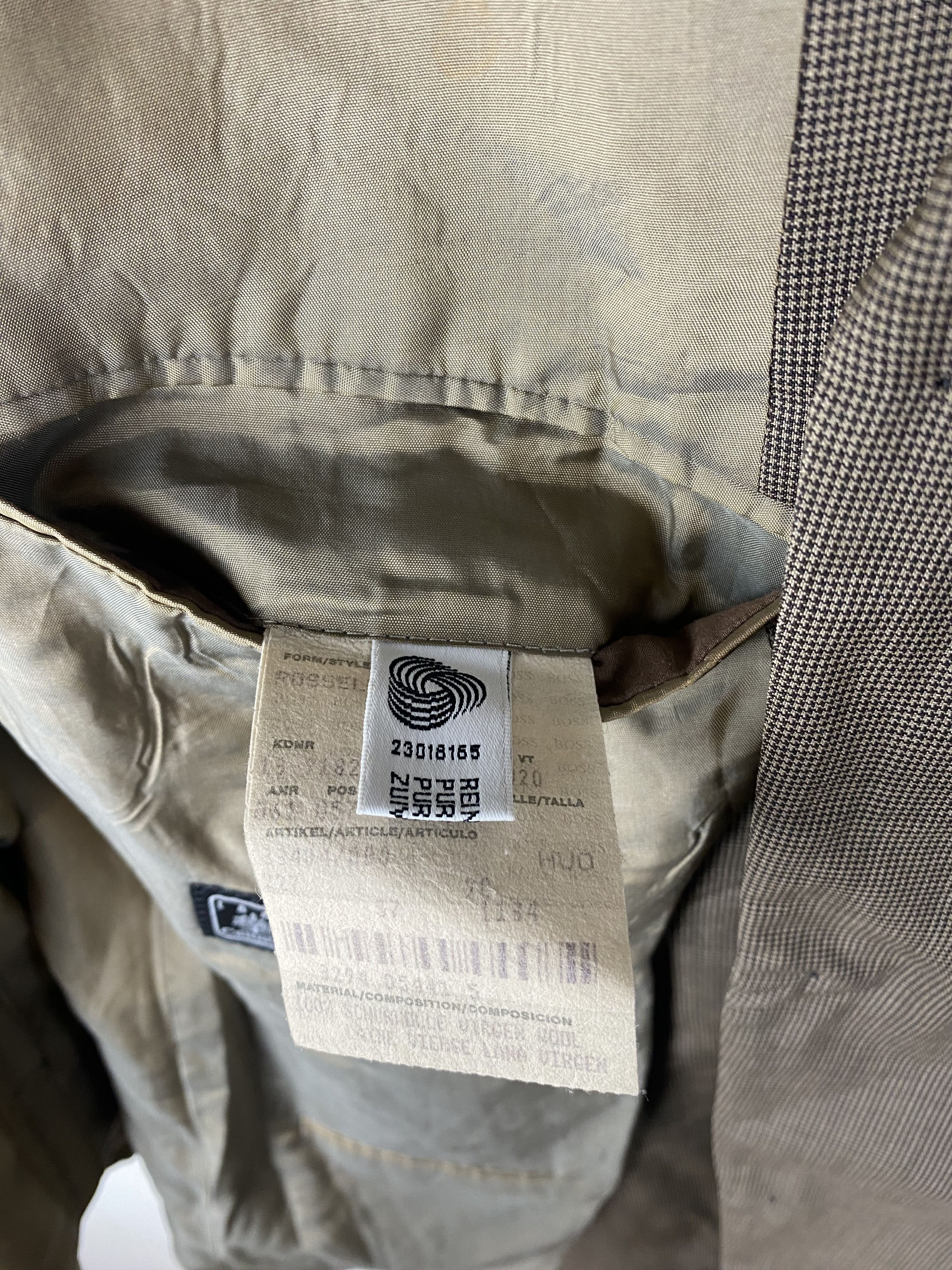 Hugo Boss 90s Vintage HUGO BOSS Brown Blazer M294 Size 54R - 7 Thumbnail