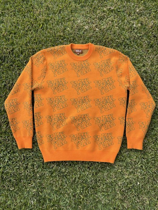 Golf Wang Golf Wang black fury knit sweater size Medium in Orange