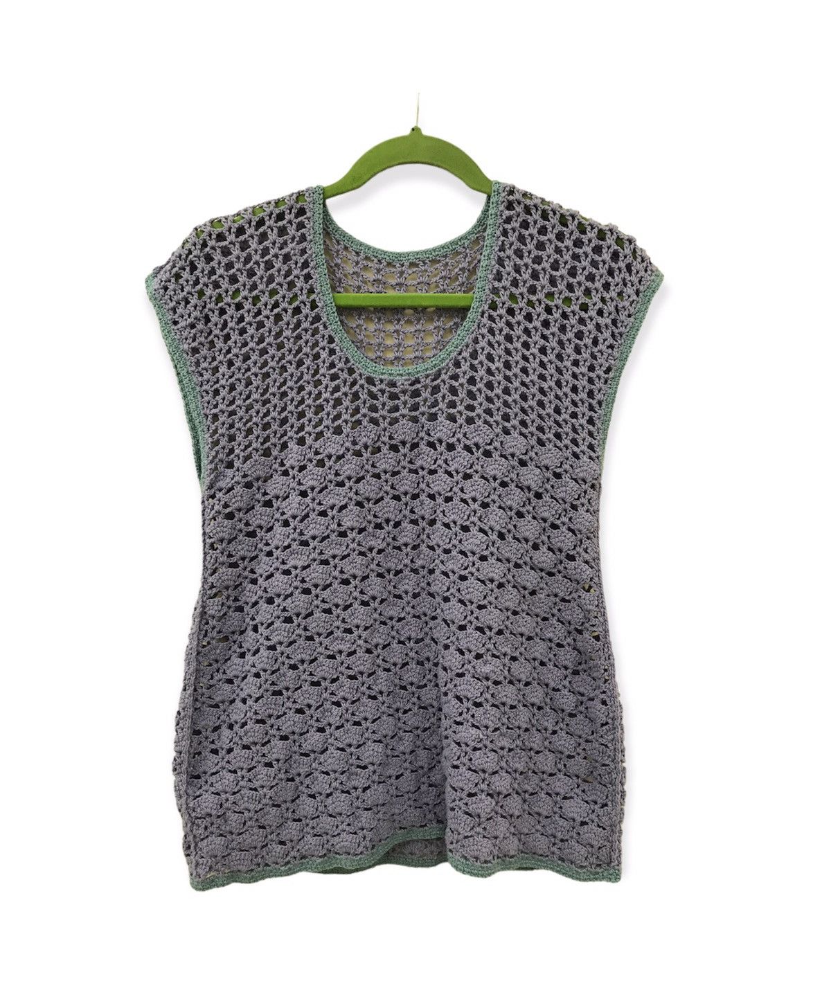 image of Aran Isles Knitwear x Coloured Cable Knit Sweater Vintage Colored Cable Knit Sleeveless Sweater in 