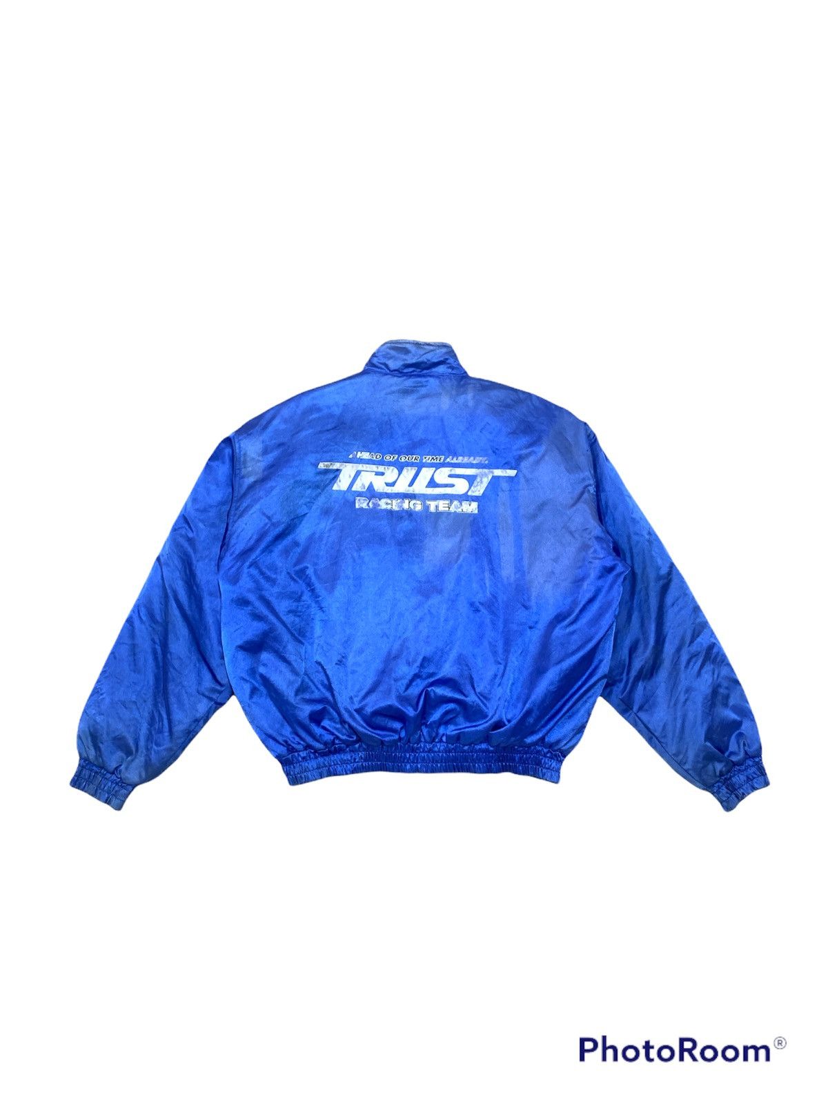 Japanese Brand × Vintage DISTRESSED SUN FADED TRUST RACING TEAM BOMBER JACKET Size US XL / EU 56 / 4 - 1 Thumbnail