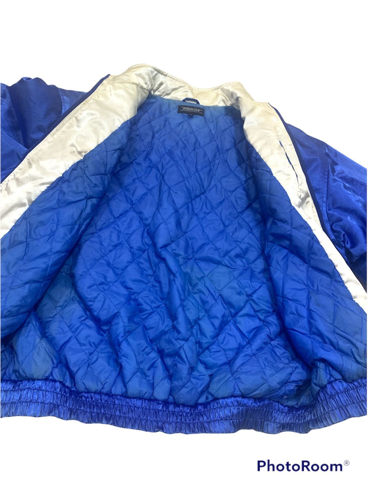 Japanese Brand × Vintage DISTRESSED SUN FADED TRUST RACING TEAM BOMBER JACKET Size US XL / EU 56 / 4 - 11 Thumbnail
