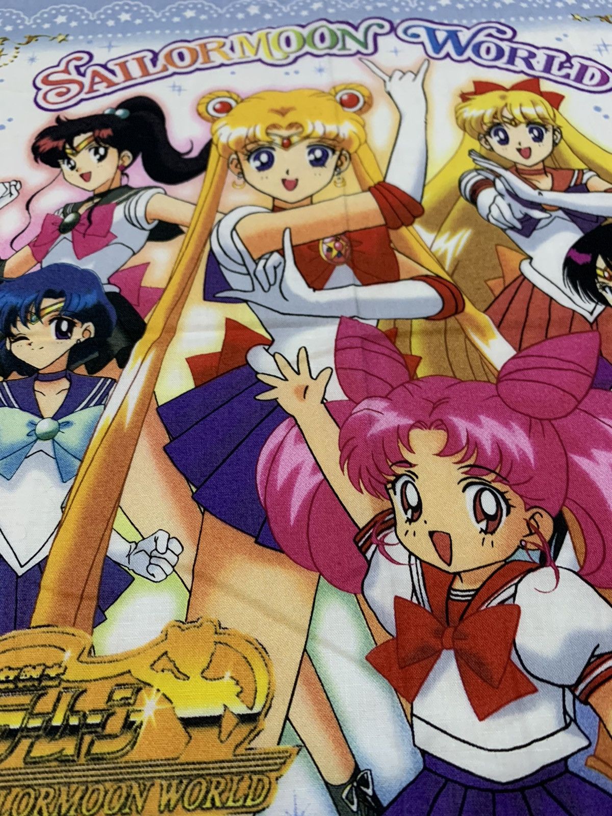 Anime VINTAGE SAILORMOON WORLD BANDAI HANDKERCHIEF LIKE NEW Size ONE SIZE - 6 Thumbnail