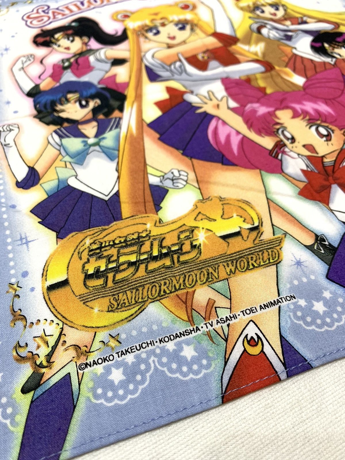 Anime VINTAGE SAILORMOON WORLD BANDAI HANDKERCHIEF LIKE NEW Size ONE SIZE - 4 Thumbnail