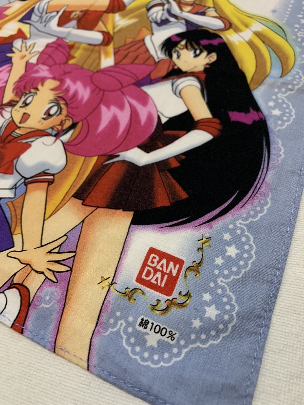 Anime VINTAGE SAILORMOON WORLD BANDAI HANDKERCHIEF LIKE NEW Size ONE SIZE - 5 Thumbnail