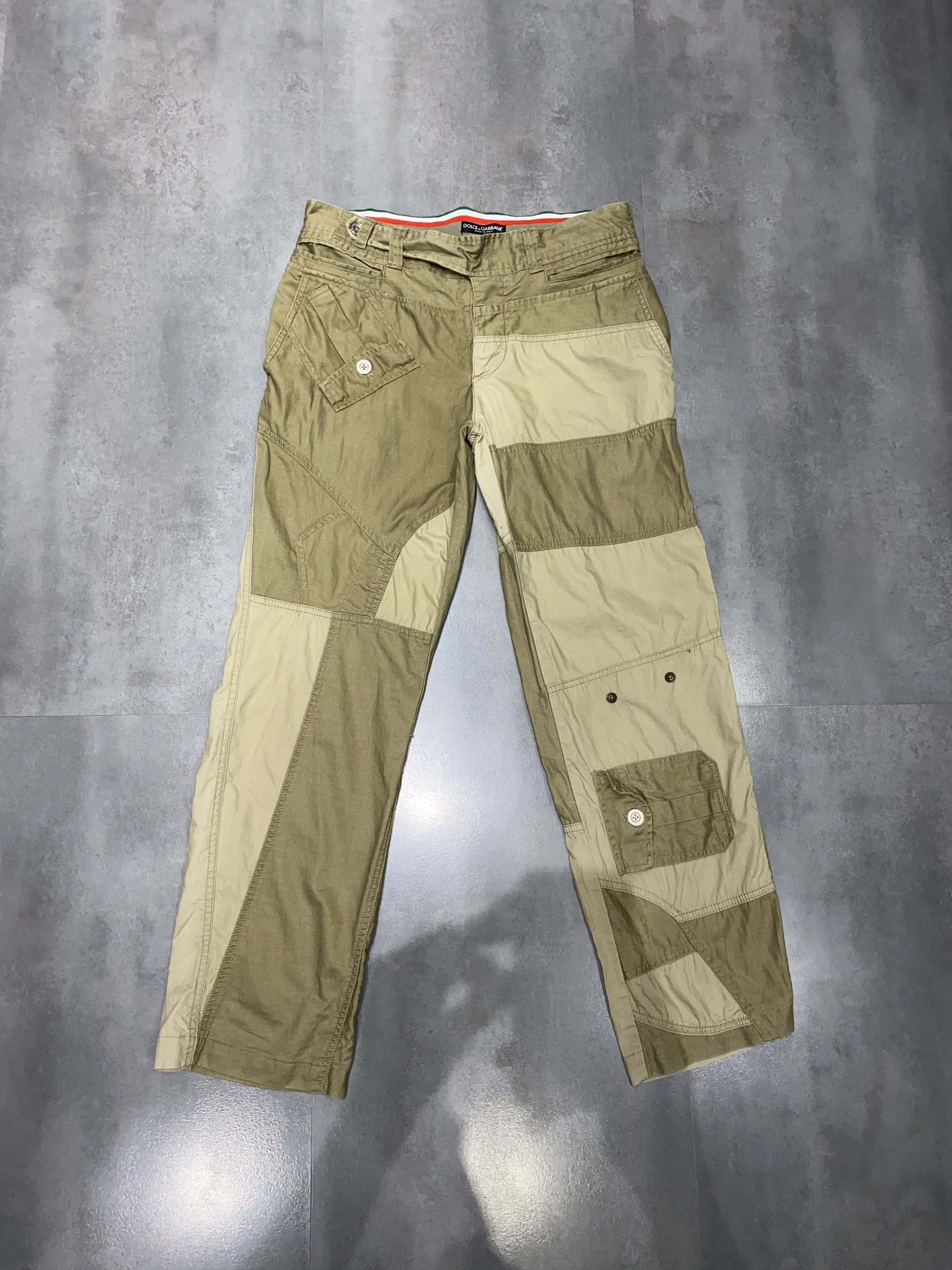 Dolce & Gabbana Rare Dolce & Gabbana Cargo Patchworks Beige Pants Size US 32 / EU 48 - 1 Thumbnail