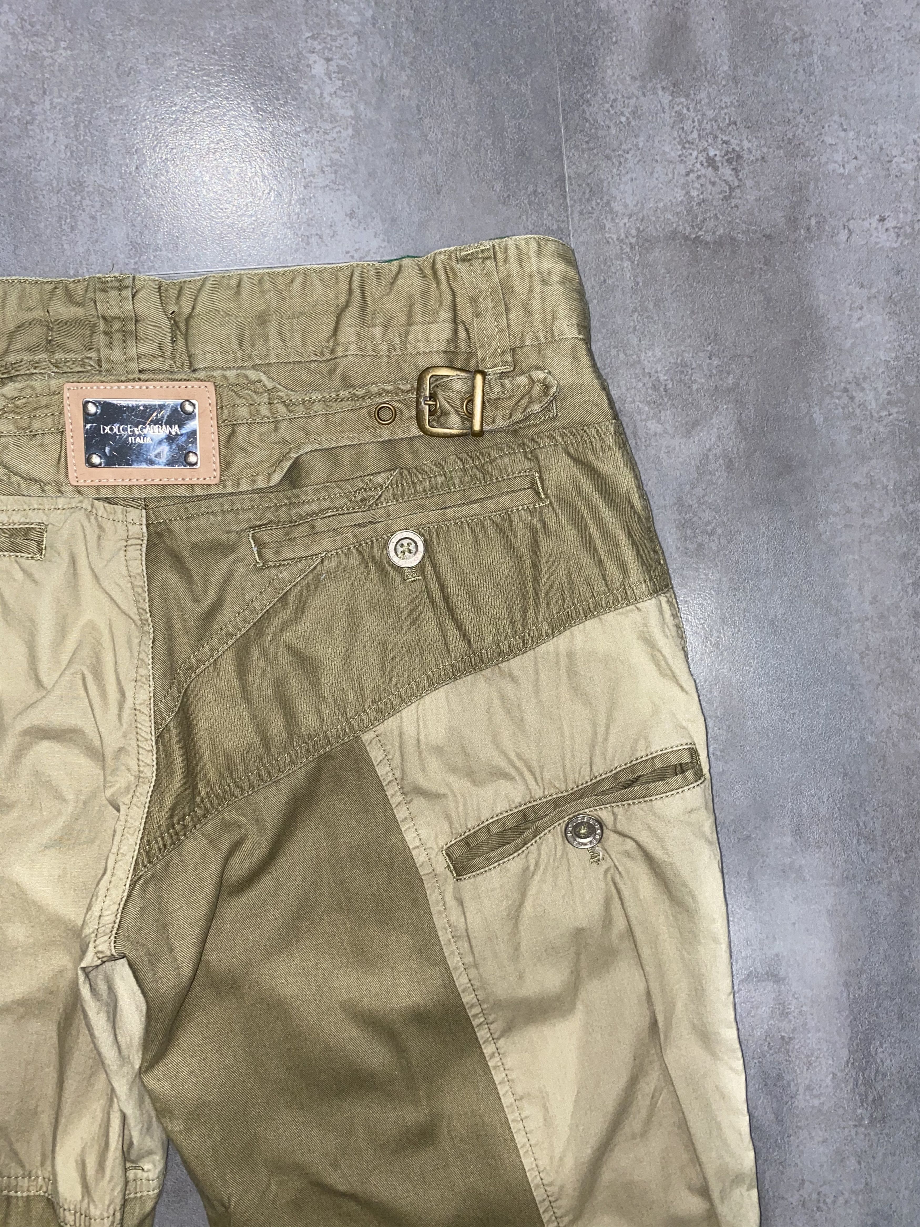 Dolce & Gabbana Rare Dolce & Gabbana Cargo Patchworks Beige Pants Size US 32 / EU 48 - 13 Thumbnail
