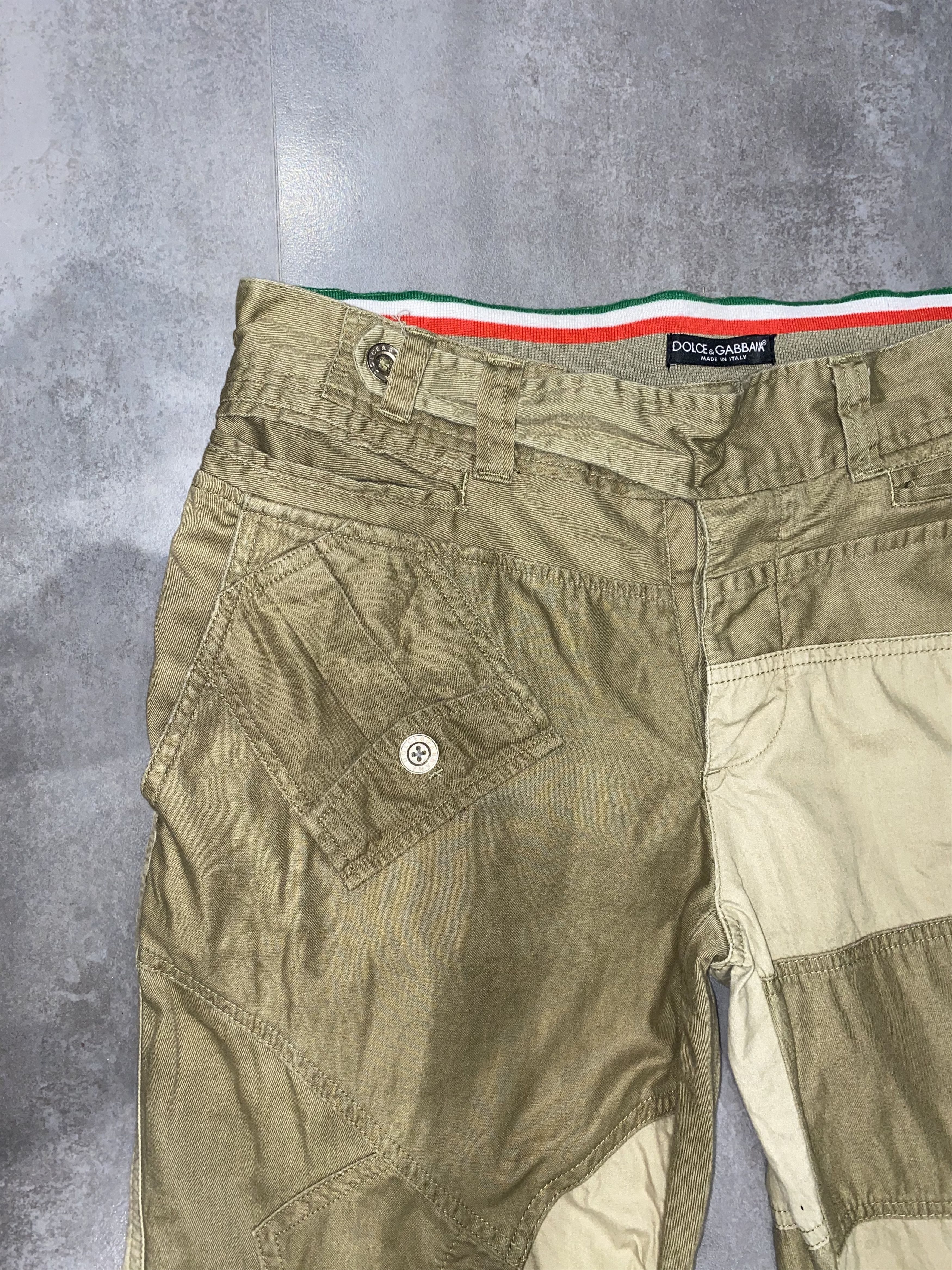 Dolce & Gabbana Rare Dolce & Gabbana Cargo Patchworks Beige Pants Size US 32 / EU 48 - 10 Thumbnail