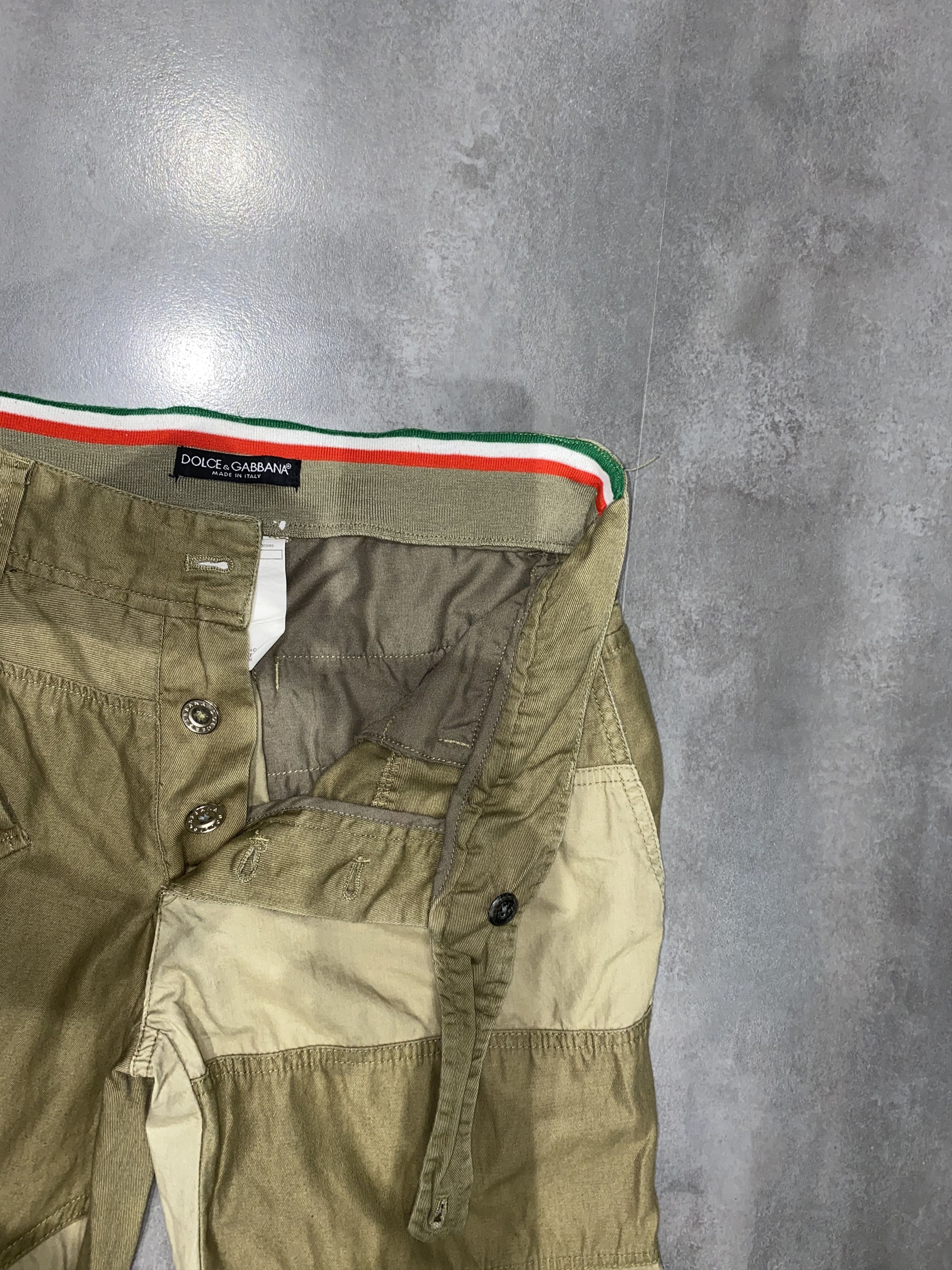 Dolce & Gabbana Rare Dolce & Gabbana Cargo Patchworks Beige Pants Size US 32 / EU 48 - 17 Thumbnail