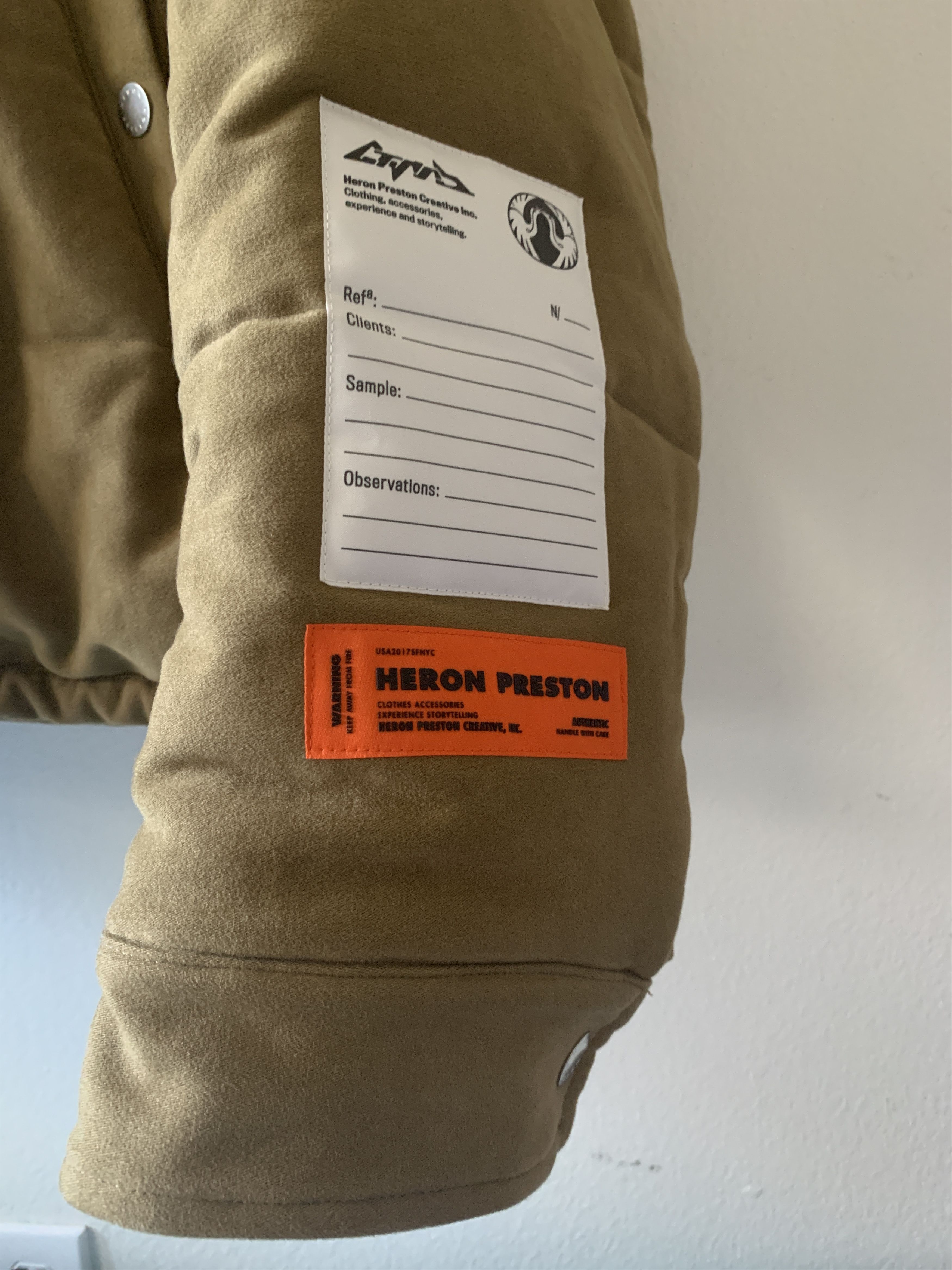 Heron Preston FW’20 HERON PRESTON RUNWAY MOLESKIN PADDED JACKET Size US M / EU 48-50 / 2 - 4 Thumbnail