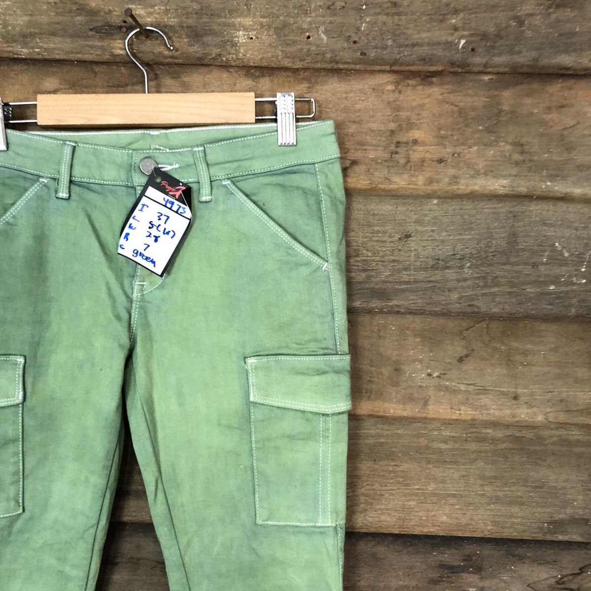 StraightFaded Uniqlo Green faded Multipocket Cargo Pants #4973 Size 26" / US 2 / IT 38 - 5 Thumbnail