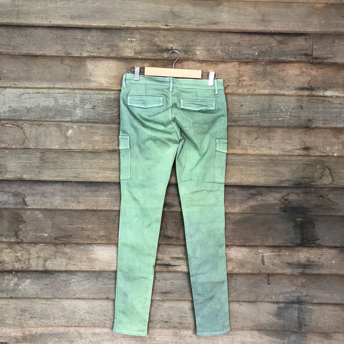 StraightFaded Uniqlo Green faded Multipocket Cargo Pants #4973 Size 26" / US 2 / IT 38 - 10 Thumbnail